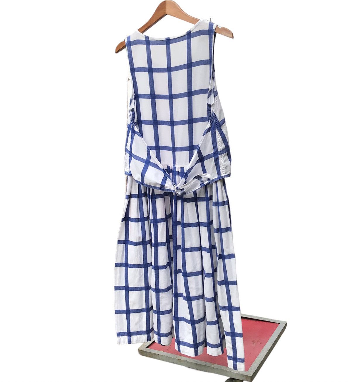 Issey Miyake × Japanese Brand Issey Miyake Grip Windowpane Dress Women Issey Miyake Size S / US 4 / IT 40 - 5 Thumbnail