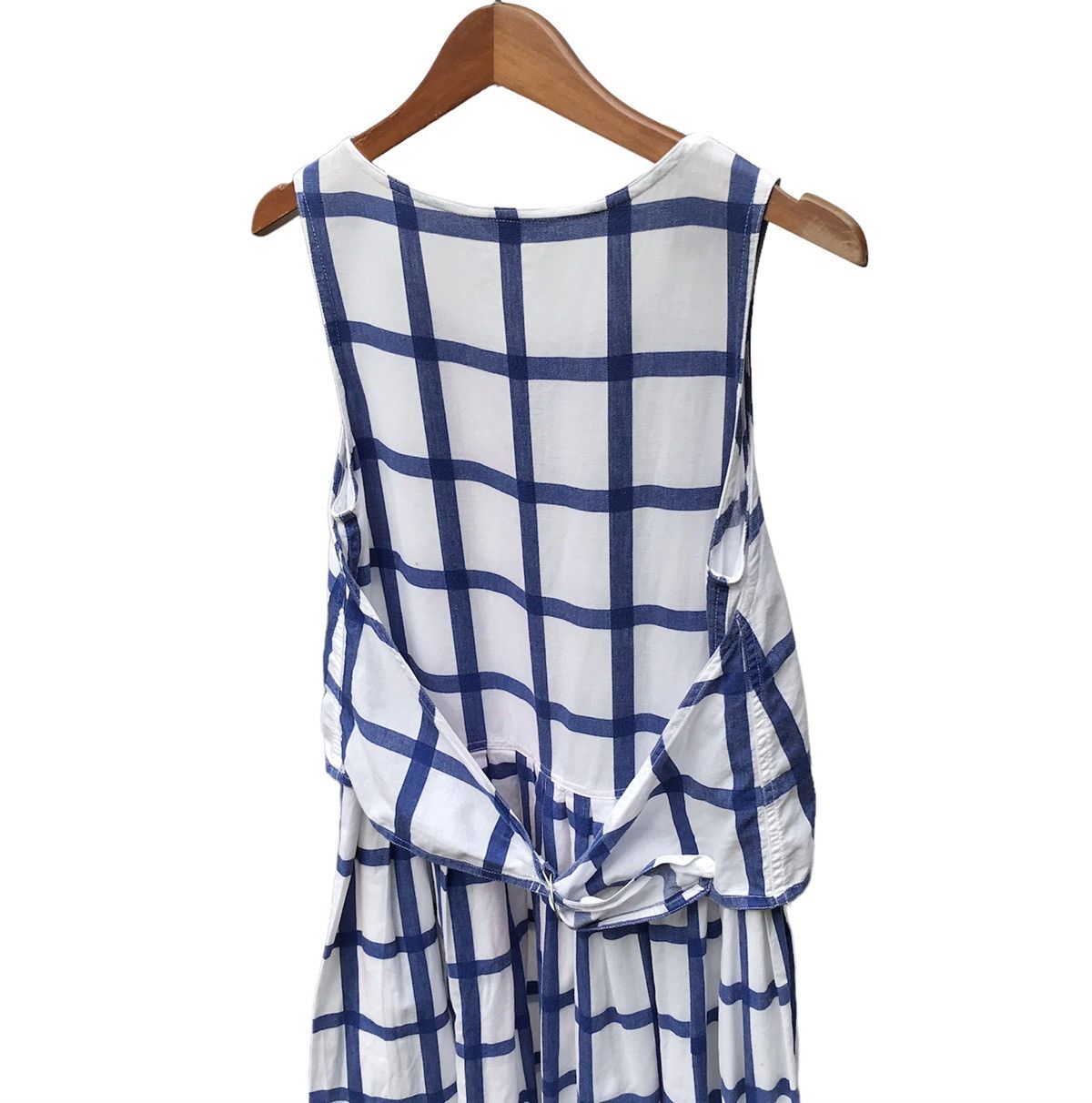 Issey Miyake × Japanese Brand Issey Miyake Grip Windowpane Dress Women Issey Miyake Size S / US 4 / IT 40 - 8 Thumbnail