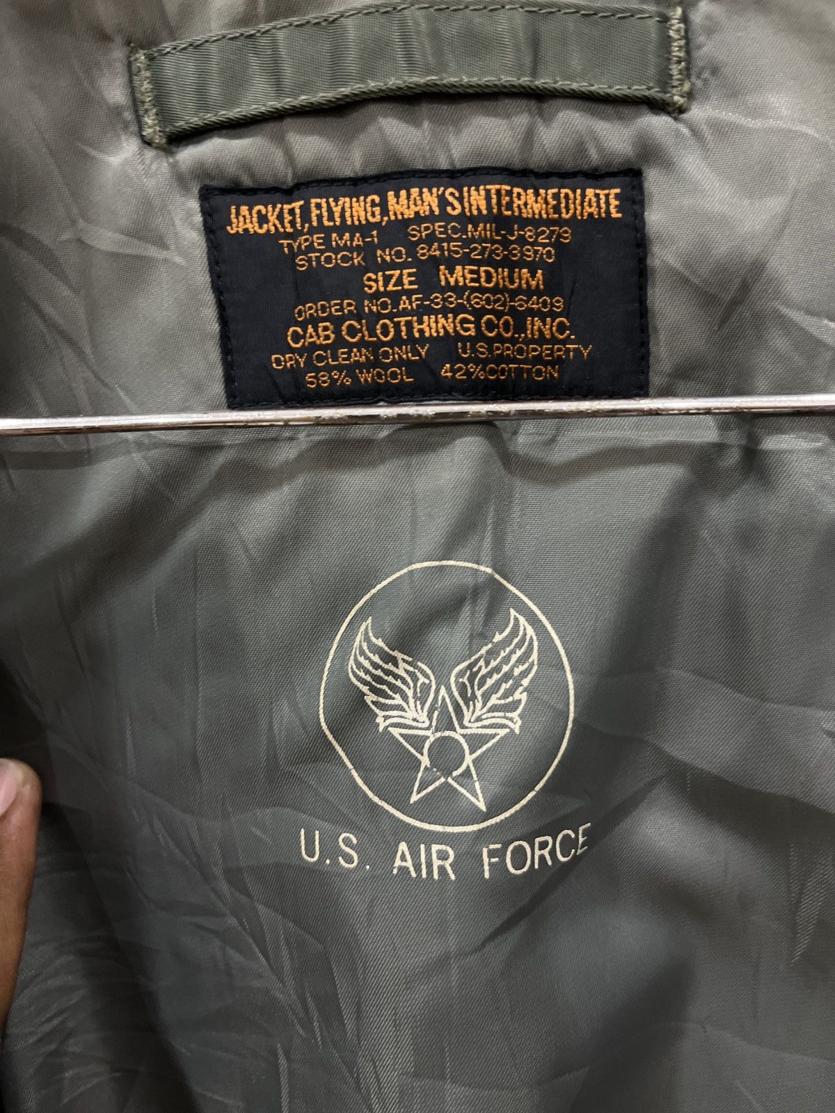 Vintage (Llll). VINTAGE USAF CAB CLOTHING CO JACKET Size US M / EU 48-50 / 2 - 10 Thumbnail