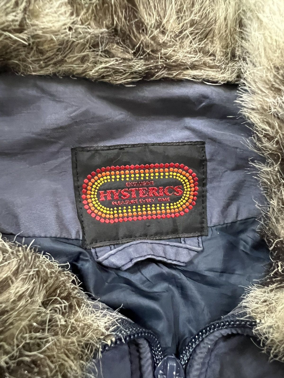 Hysteric Glamour 1990s Hysteric Glamour Dripping Logo Fur Bomber Jacket Size US S / EU 44-46 / 1 - 13 Thumbnail
