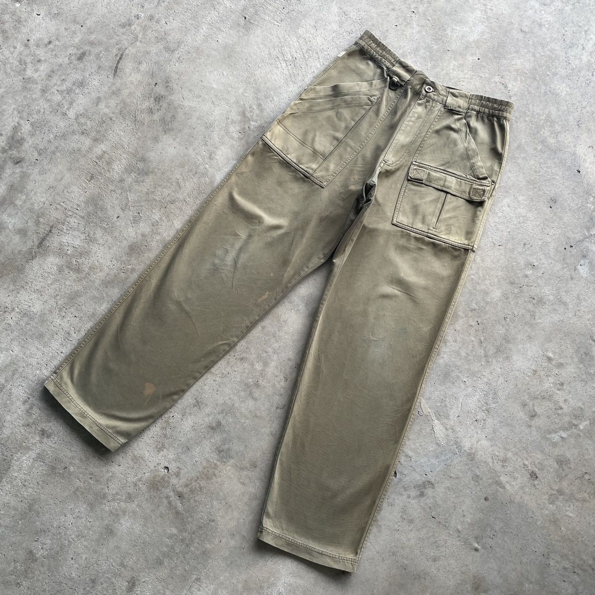 Vintage THRASHED🔥 Vintage Military Style FADED/STAIN Trousers Pants Size US 32 / EU 48 - 2 Thumbnail