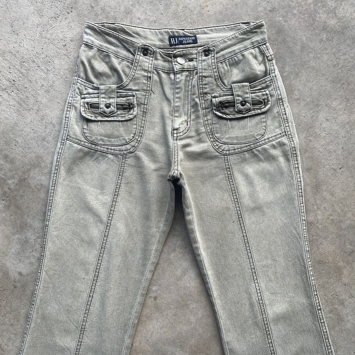 Japanese Brand RARE🔥 Vintage HapHazard Faded FLARE Bush Trousers Pants W26 Size US 26 / EU 42 - 3 Thumbnail