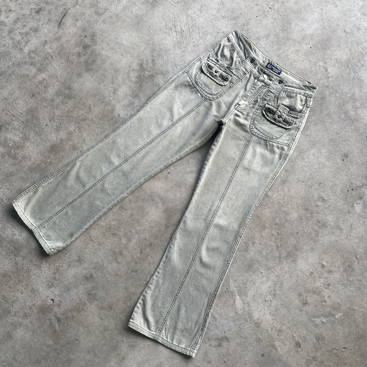 Japanese Brand RARE🔥 Vintage HapHazard Faded FLARE Bush Trousers Pants W26 Size US 26 / EU 42 - 2 Thumbnail