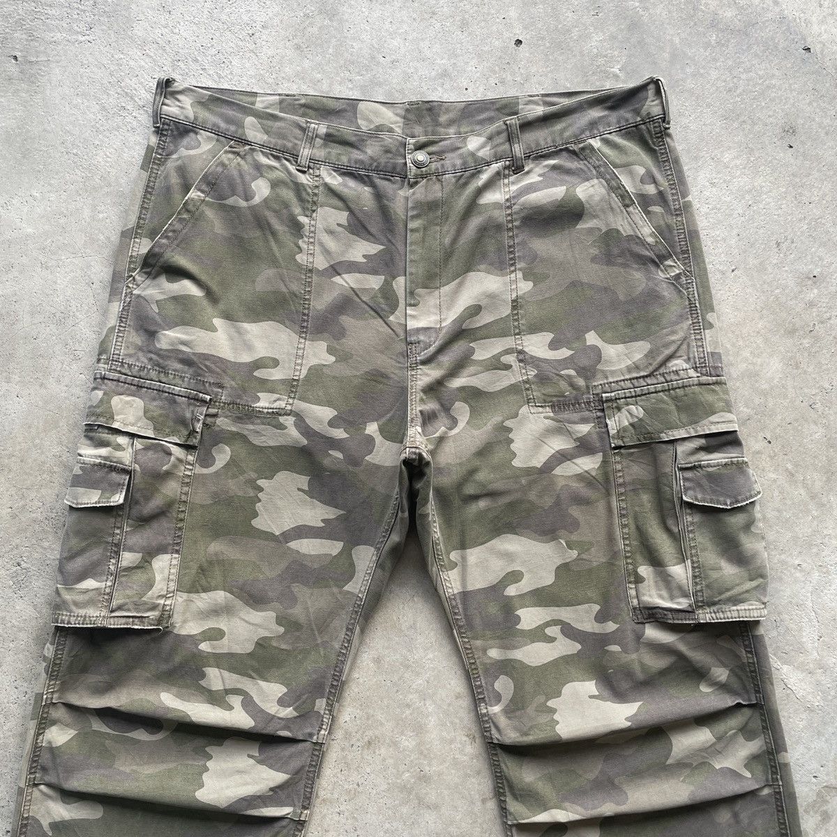 Japanese Brand W41🔥 Vintage Mc.sp Faded Camo Cargo 8 Pocket Pants Tactical Size US 41 - 3 Thumbnail
