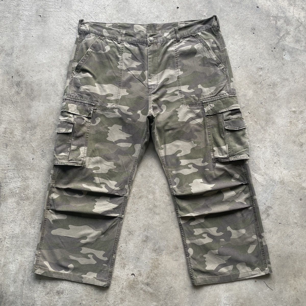 Japanese Brand W41🔥 Vintage Mc.sp Faded Camo Cargo 8 Pocket Pants Tactical Size US 41 - 1 Thumbnail