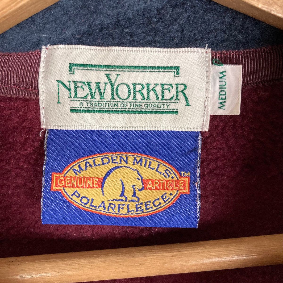 Vintage Vintage New Yorker Quarter Zip Stripes Pullover Jumper Sherp Size US M / EU 48-50 / 2 - 7 Thumbnail