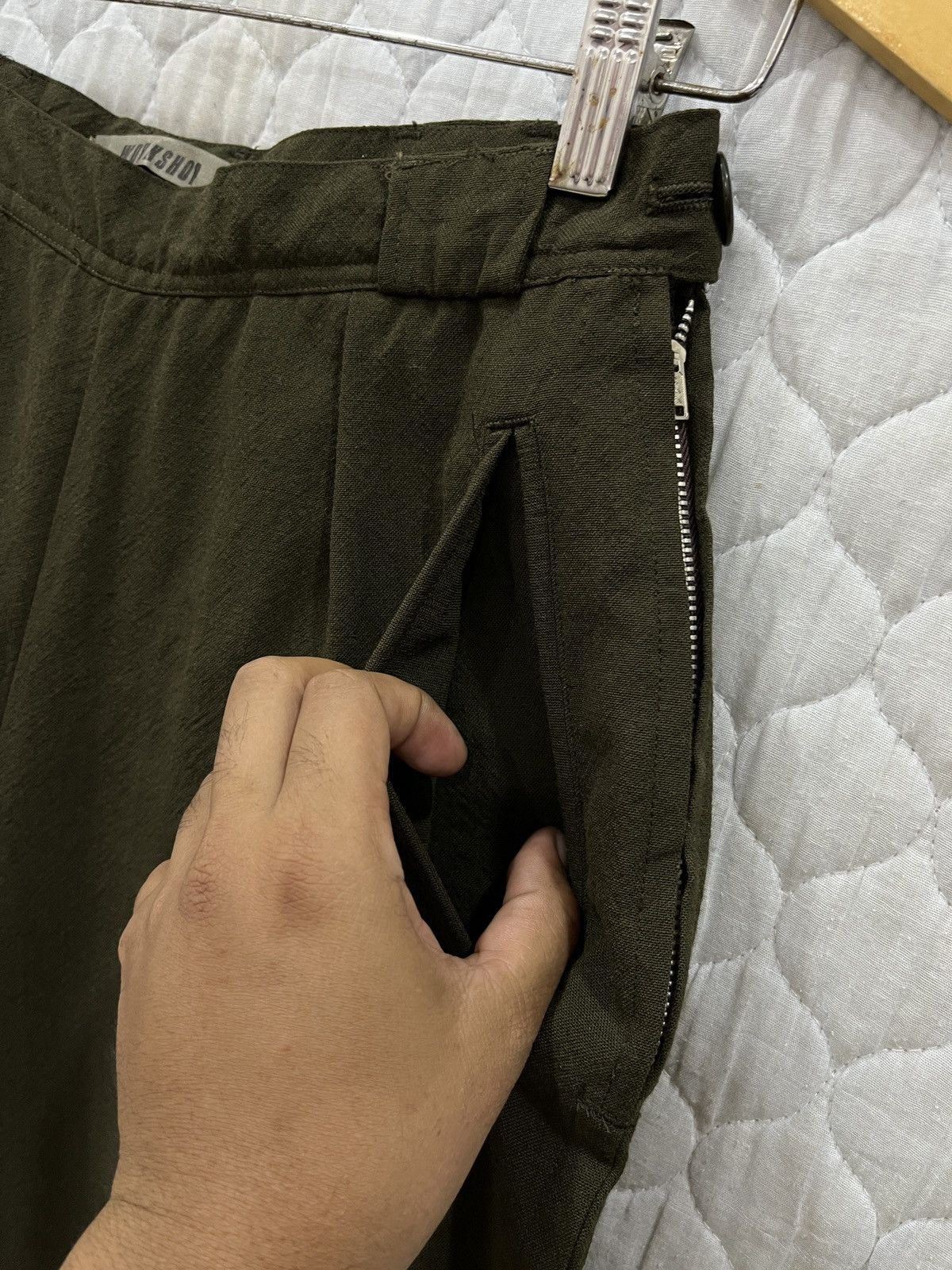 Yohji Yamamoto (Rrr). VINTAGE Y’S FOR MEN WORKSHOP WOOL PANTS Size 27" / US 4 / IT 40 - 4 Thumbnail