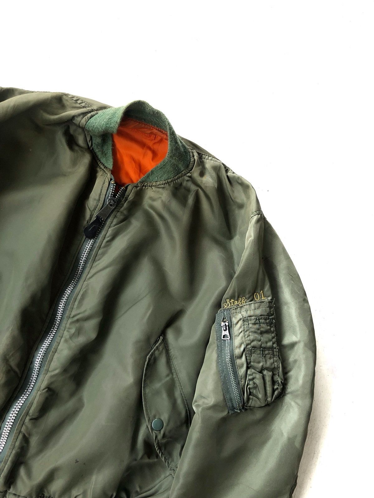 Alpha Industries Vtg Alpha 🇺🇸 Expert Ski Staff MA-1 Flight Jacket Size US L / EU 52-54 / 3 - 3 Thumbnail