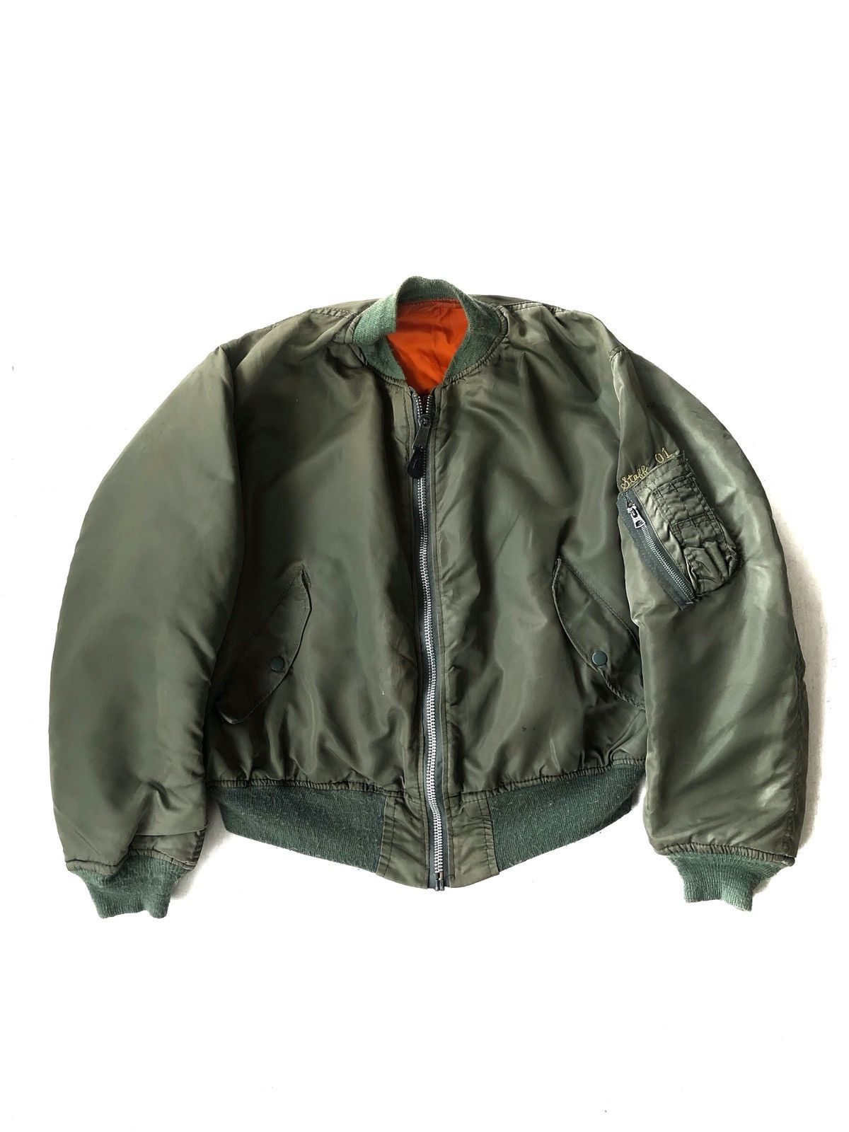Alpha Industries Vtg Alpha 🇺🇸 Expert Ski Staff MA-1 Flight Jacket Size US L / EU 52-54 / 3 - 1 Thumbnail