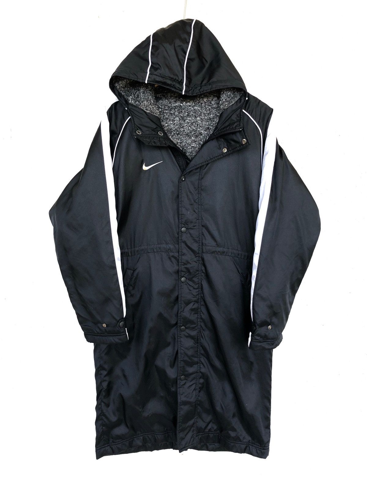 Nike DOPE🔥Swoosh Logo Sherpa Lining Long Hood Jacket Size US M / EU 48-50 / 2 - 3 Thumbnail