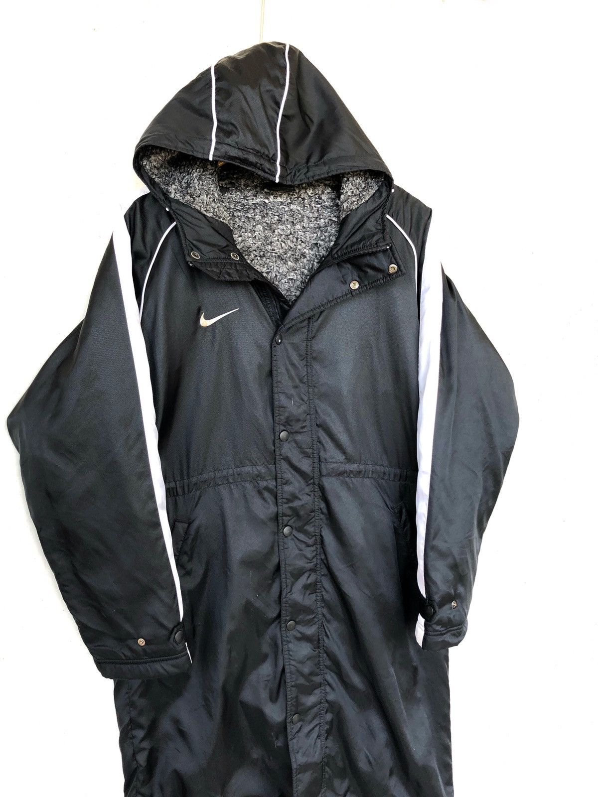 Nike DOPE🔥Swoosh Logo Sherpa Lining Long Hood Jacket Size US M / EU 48-50 / 2 - 4 Thumbnail