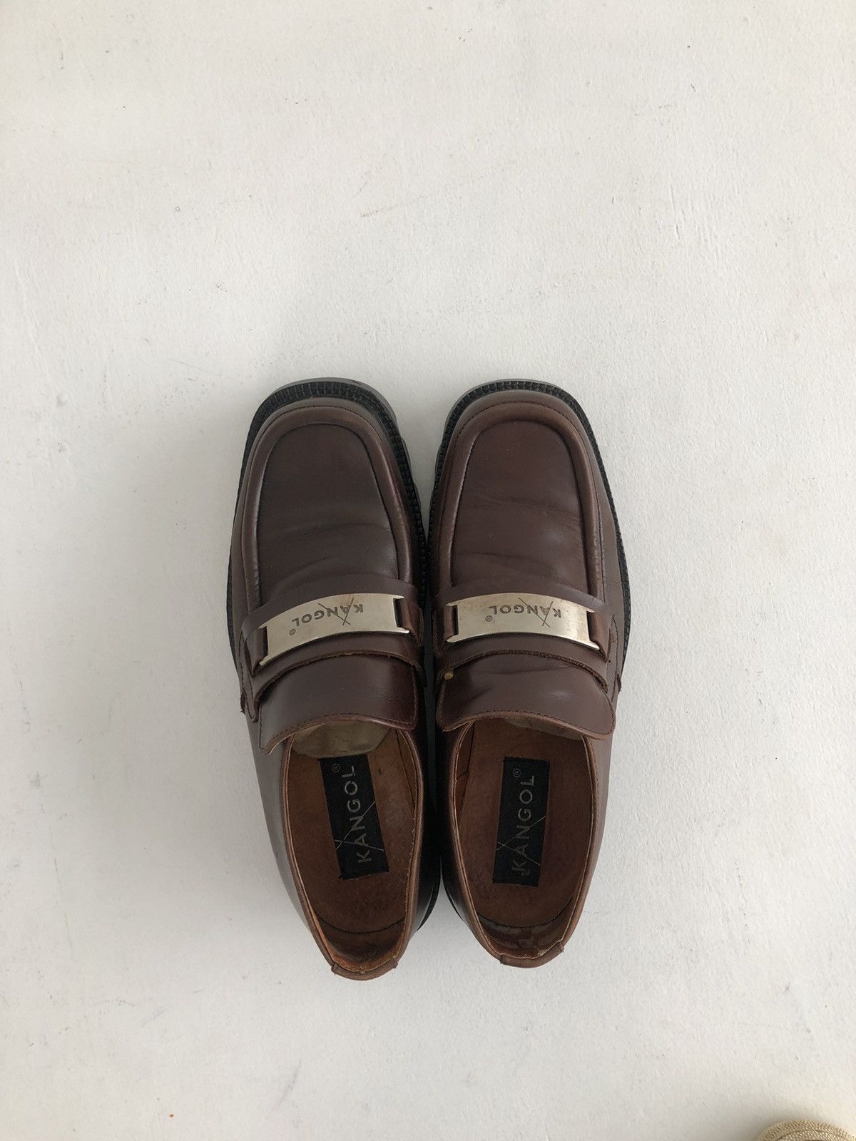 20471120 Vintage Kangol brushed leather loafers slip on dead stock Size US 10 / EU 43 - 5 Thumbnail