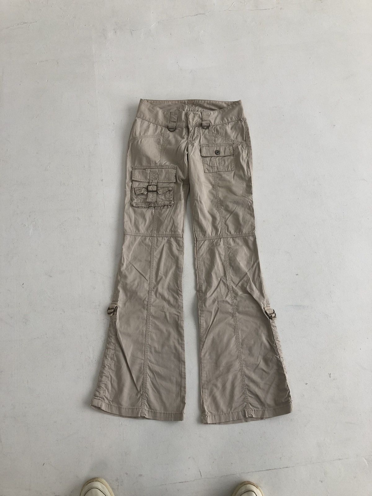 20471120 Guees jeans flare bandage pants wide leg Y2K Size 23" - 1 Thumbnail