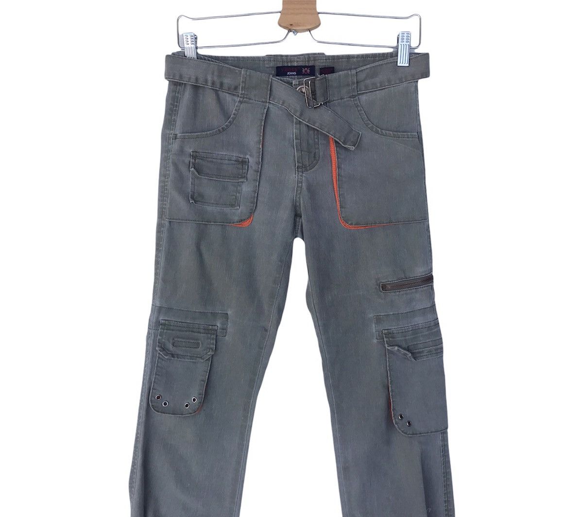 Japanese Brand Vigoss 8pockets BELTED LACE-UP multipocket cargo slimfit Size US 27 - 4 Thumbnail