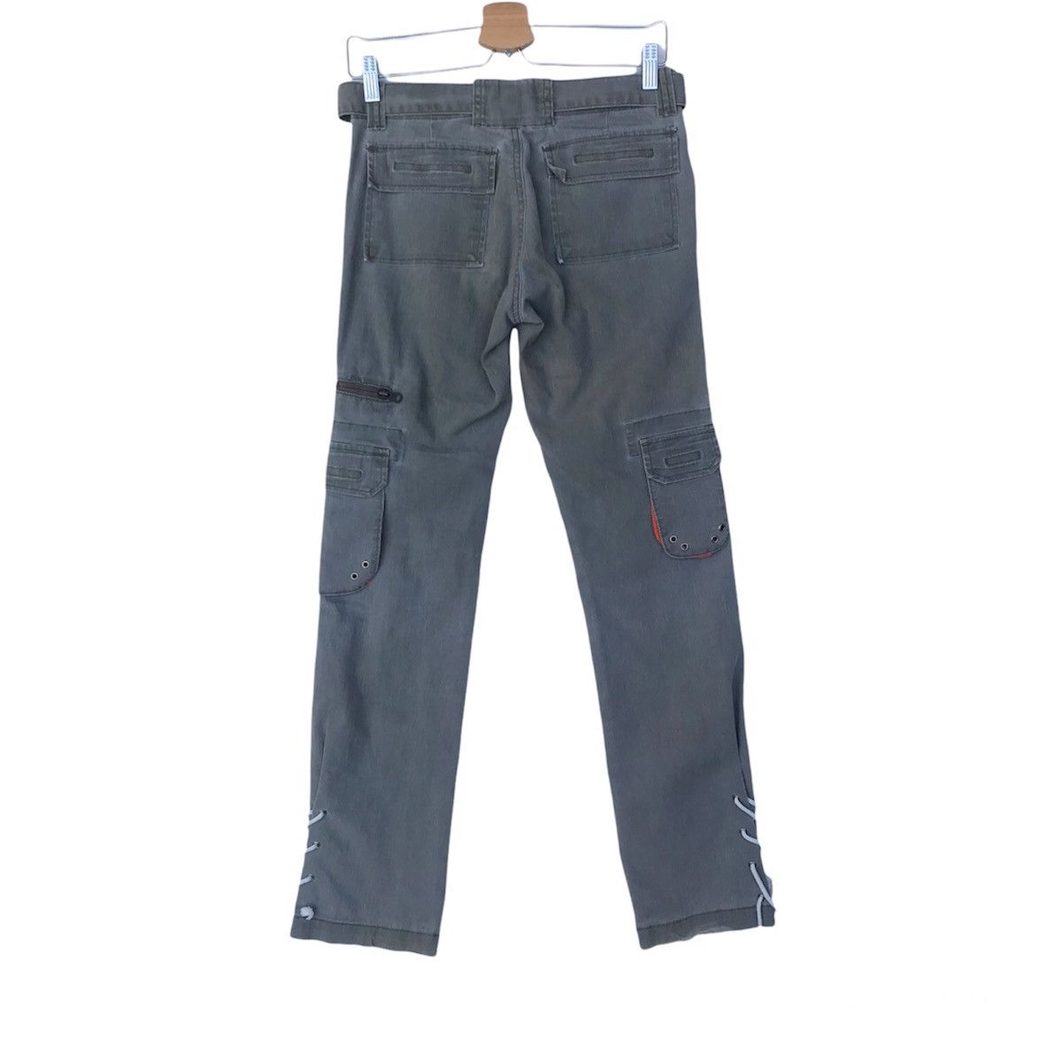 Japanese Brand Vigoss 8pockets BELTED LACE-UP multipocket cargo slimfit Size US 27 - 5 Thumbnail