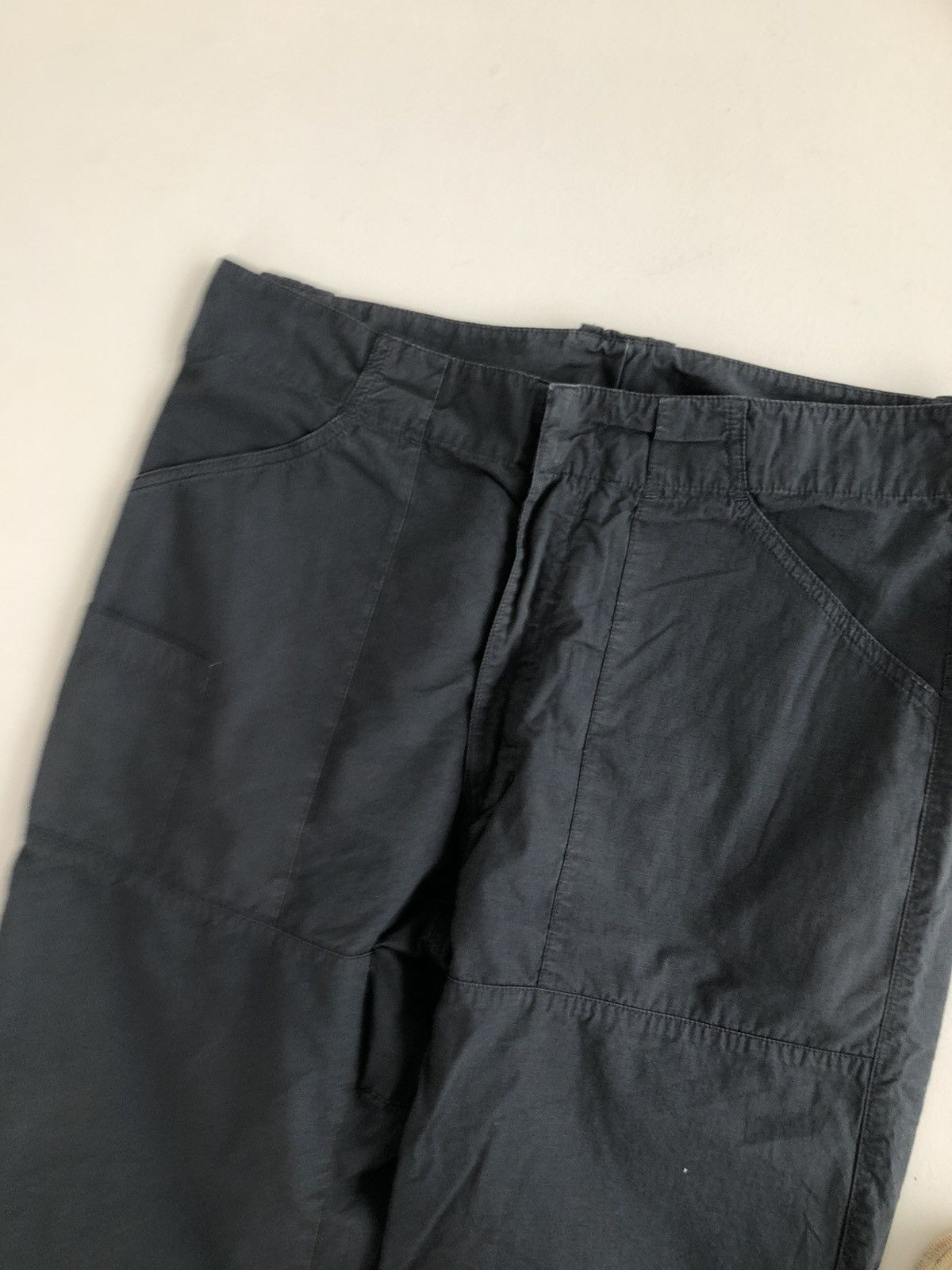 Japanese Brand Vintage wide leg baggy cropped pants trousers Y2K Navy blue Size US 34 / EU 50 - 5 Thumbnail