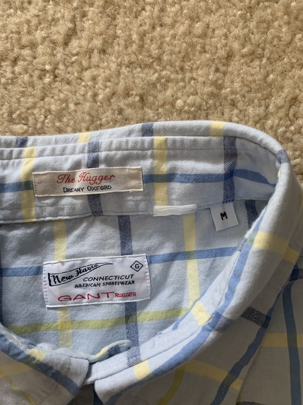 Gant Rugger The Hugger Dreamy Oxford in Windowpane Size US M / EU 48-50 / 2 - 7 Thumbnail