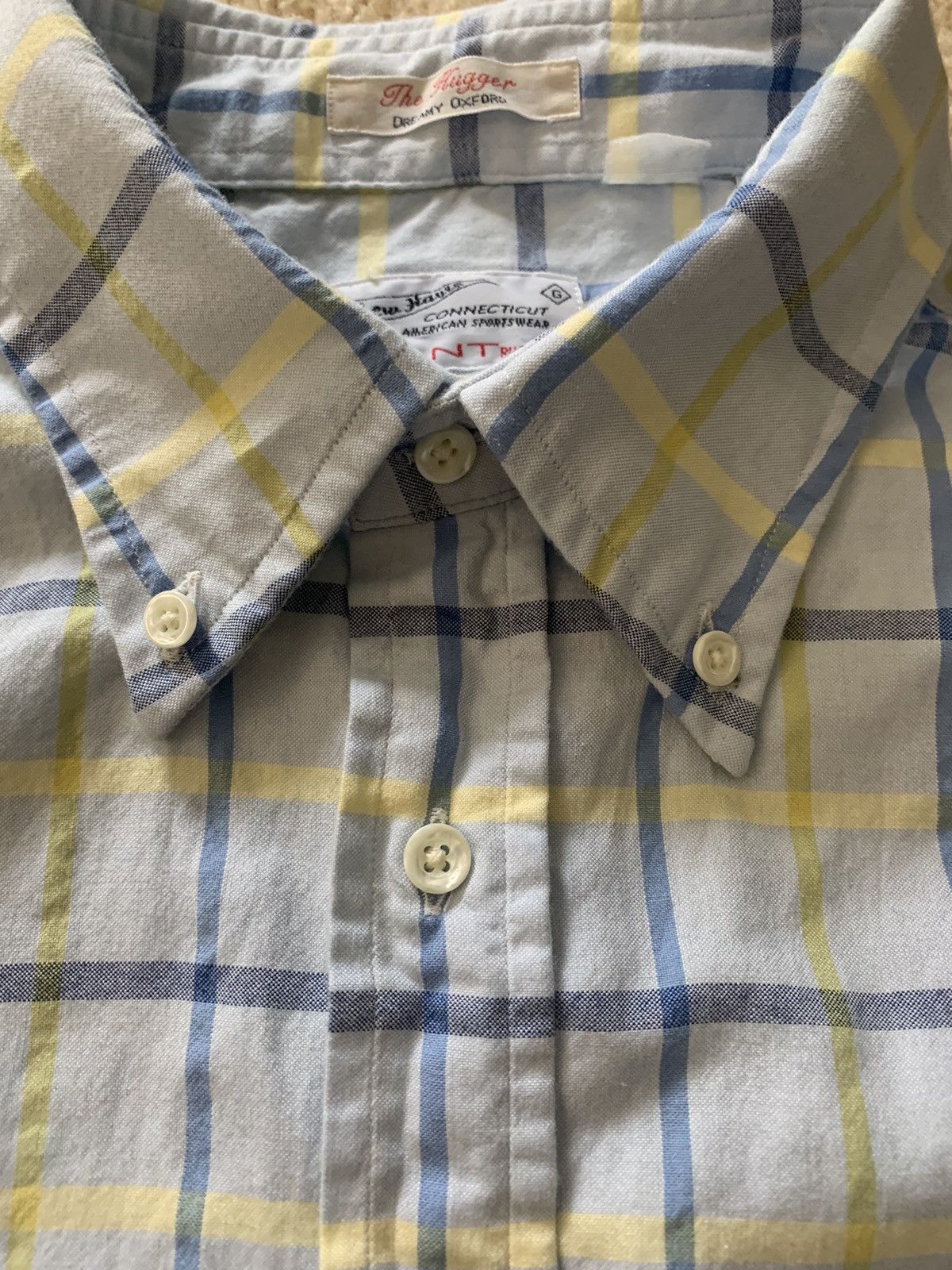 Gant Rugger The Hugger Dreamy Oxford in Windowpane Size US M / EU 48-50 / 2 - 3 Thumbnail