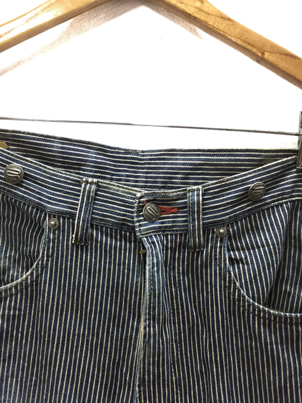 Hysteric Glamour × Japanese Brand × PPFM 💥delete today💥PPFM ”21 MAR ‘63 Stripe Worker Pants Size US 29 - 8 Thumbnail
