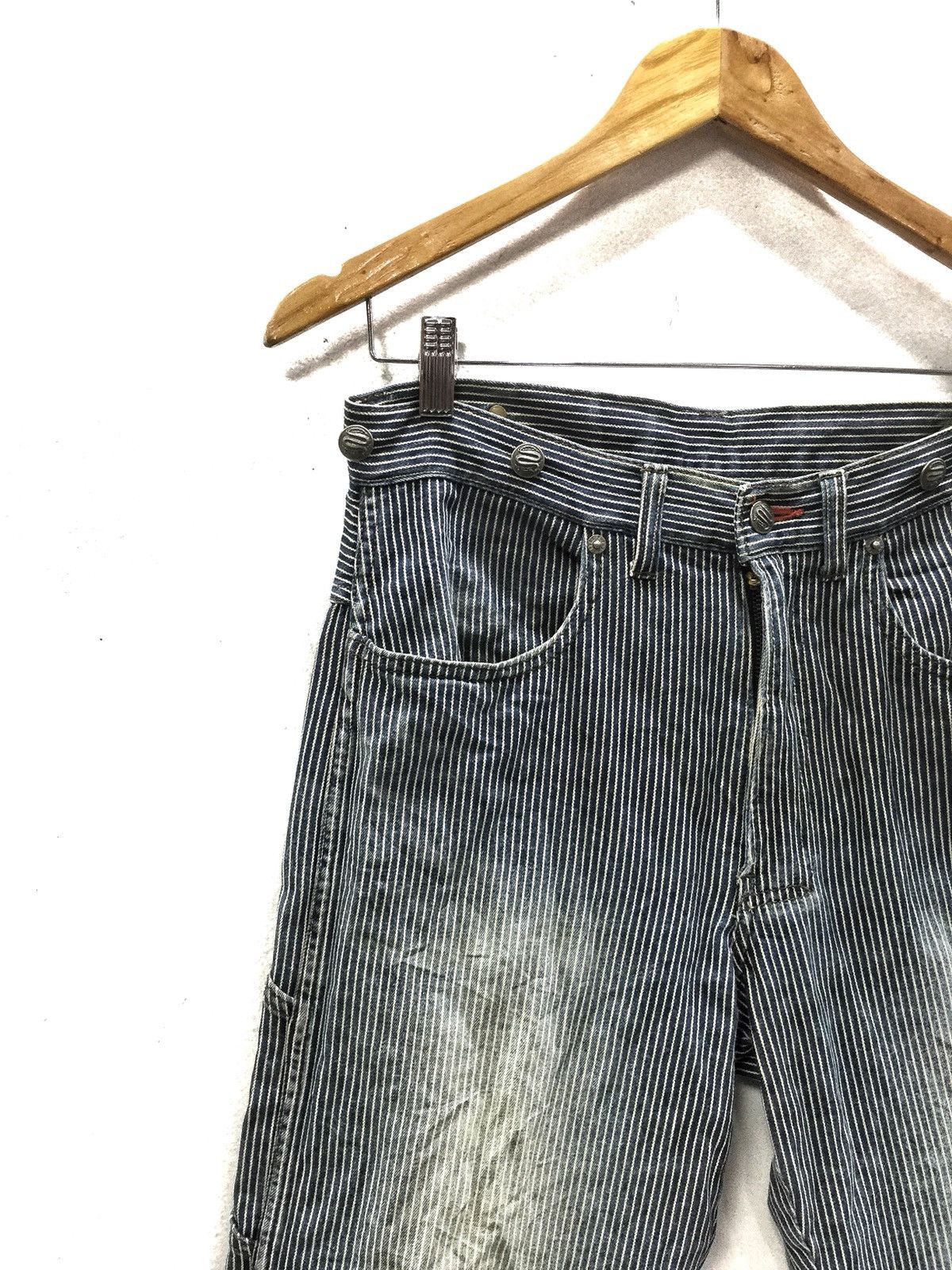 Hysteric Glamour × Japanese Brand × PPFM 💥delete today💥PPFM ”21 MAR ‘63 Stripe Worker Pants Size US 29 - 4 Thumbnail