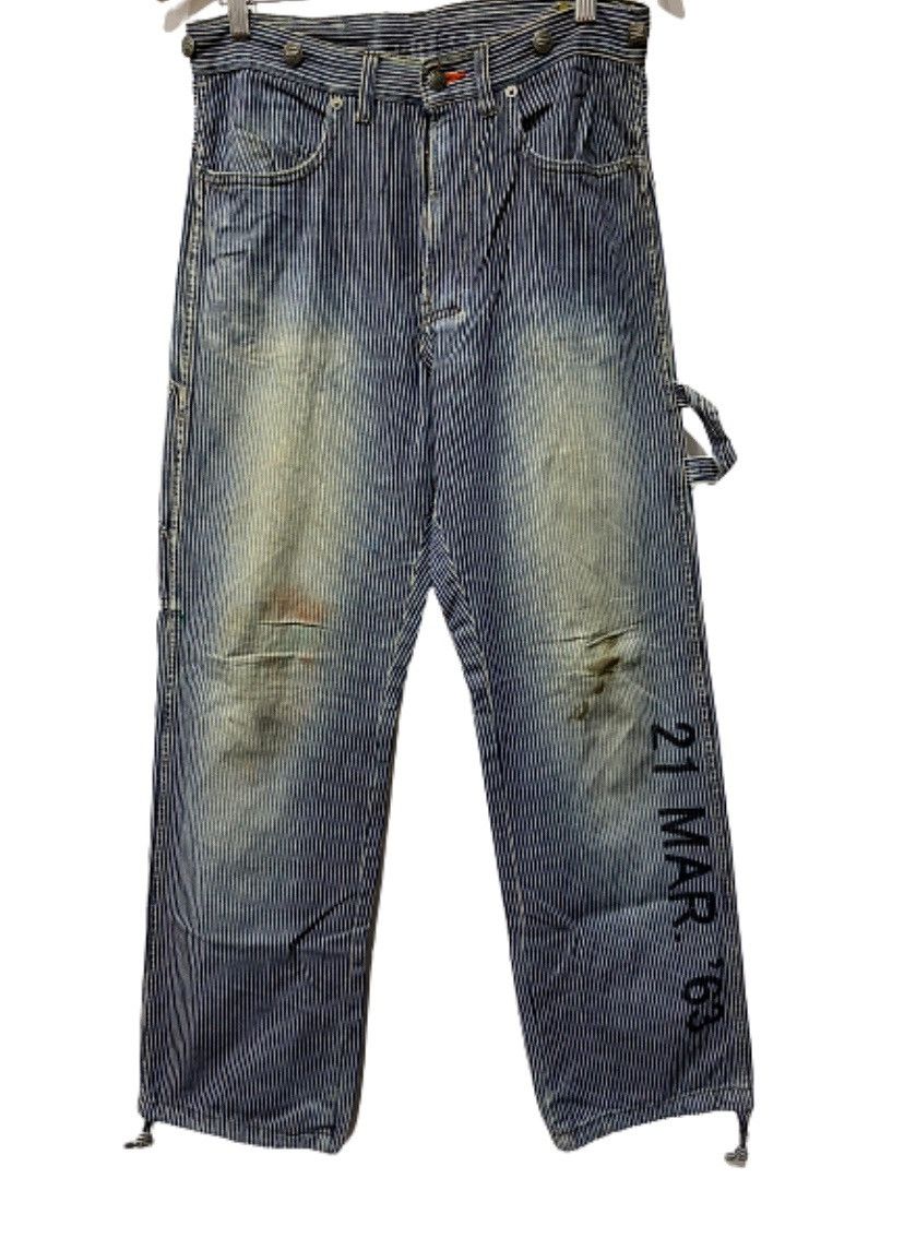 Hysteric Glamour × Japanese Brand × PPFM 💥delete today💥PPFM ”21 MAR ‘63 Stripe Worker Pants Size US 29 - 2 Thumbnail