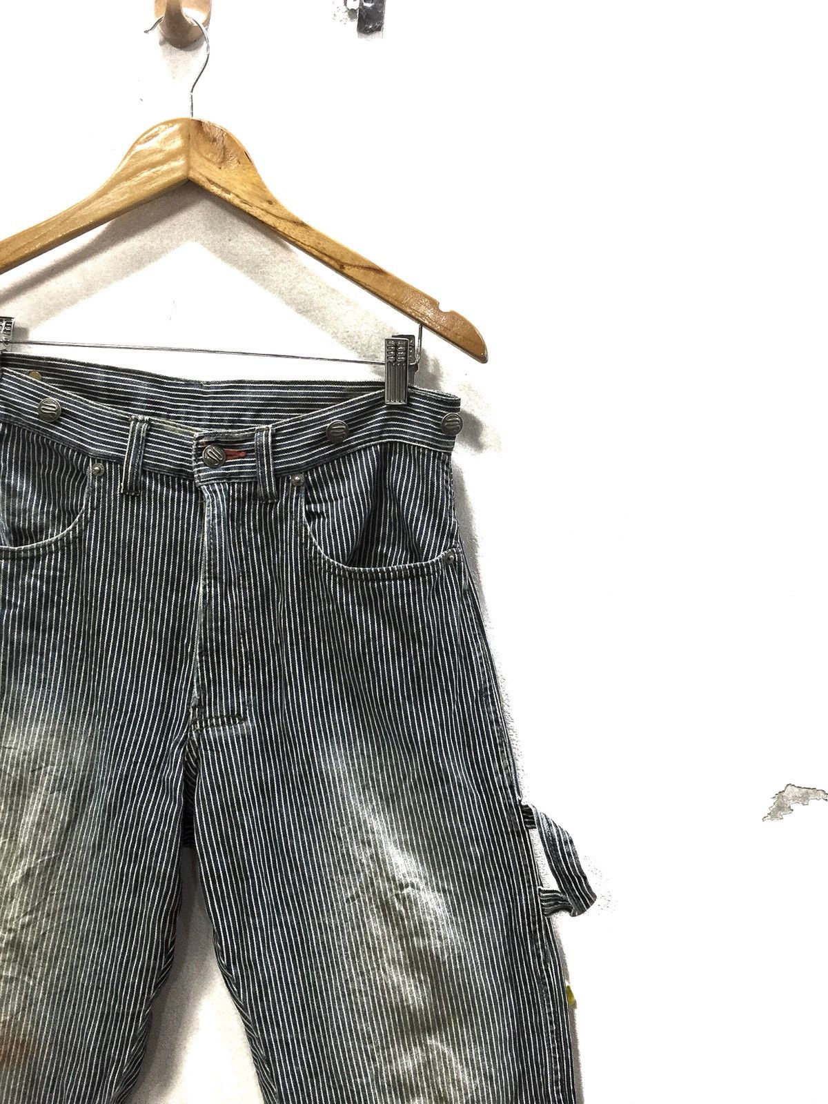 Hysteric Glamour × Japanese Brand × PPFM 💥delete today💥PPFM ”21 MAR ‘63 Stripe Worker Pants Size US 29 - 5 Thumbnail