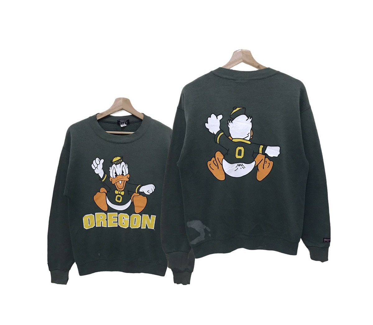 Disney × Jansport Vintage Disney Donald Duck Oregon Hoodie Big Print Size US S / EU 44-46 / 1 - 1 Thumbnail