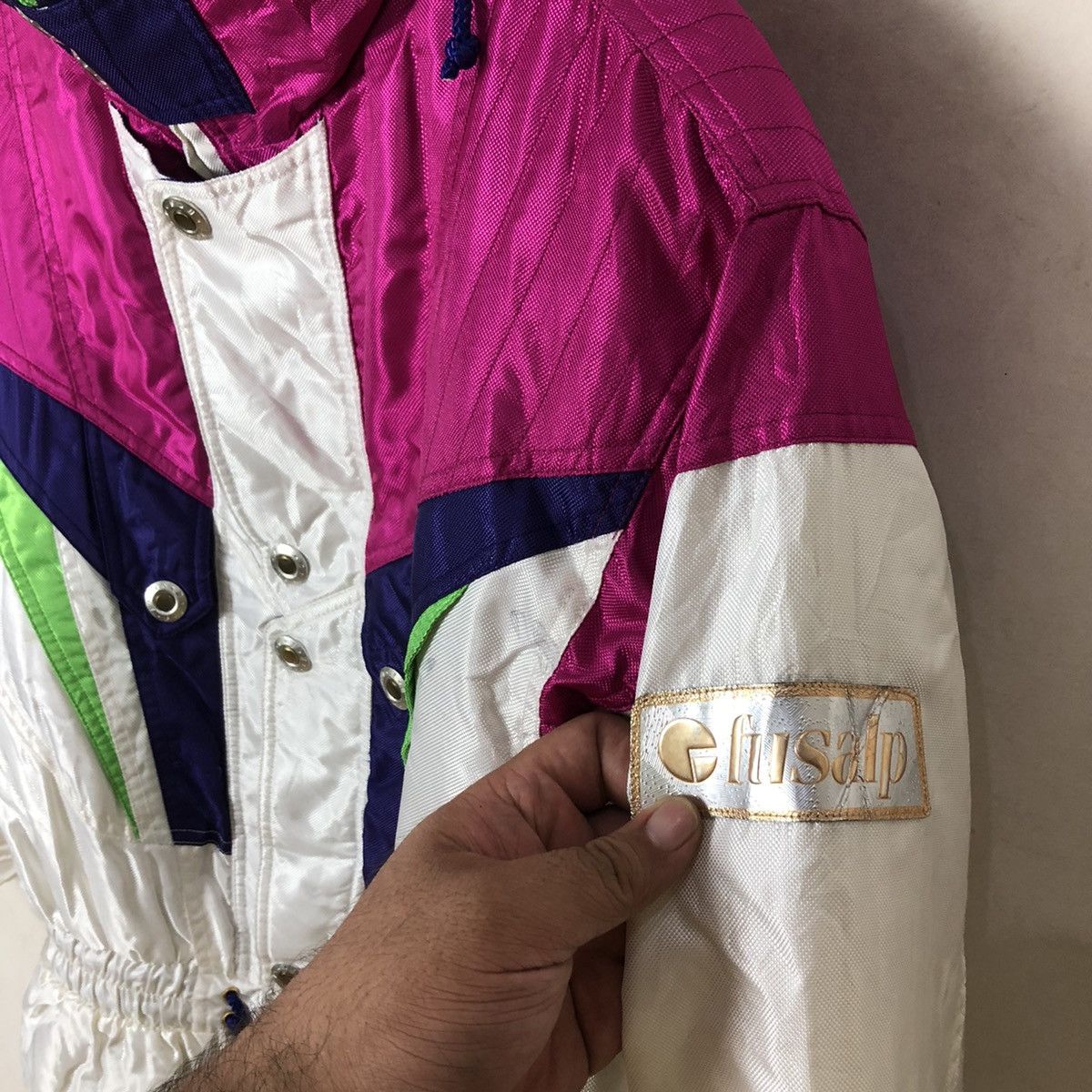 Japanese Brand FUSALPH CROPPED SKI JACKET COLOURFUL Size US L / EU 52-54 / 3 - 4 Thumbnail