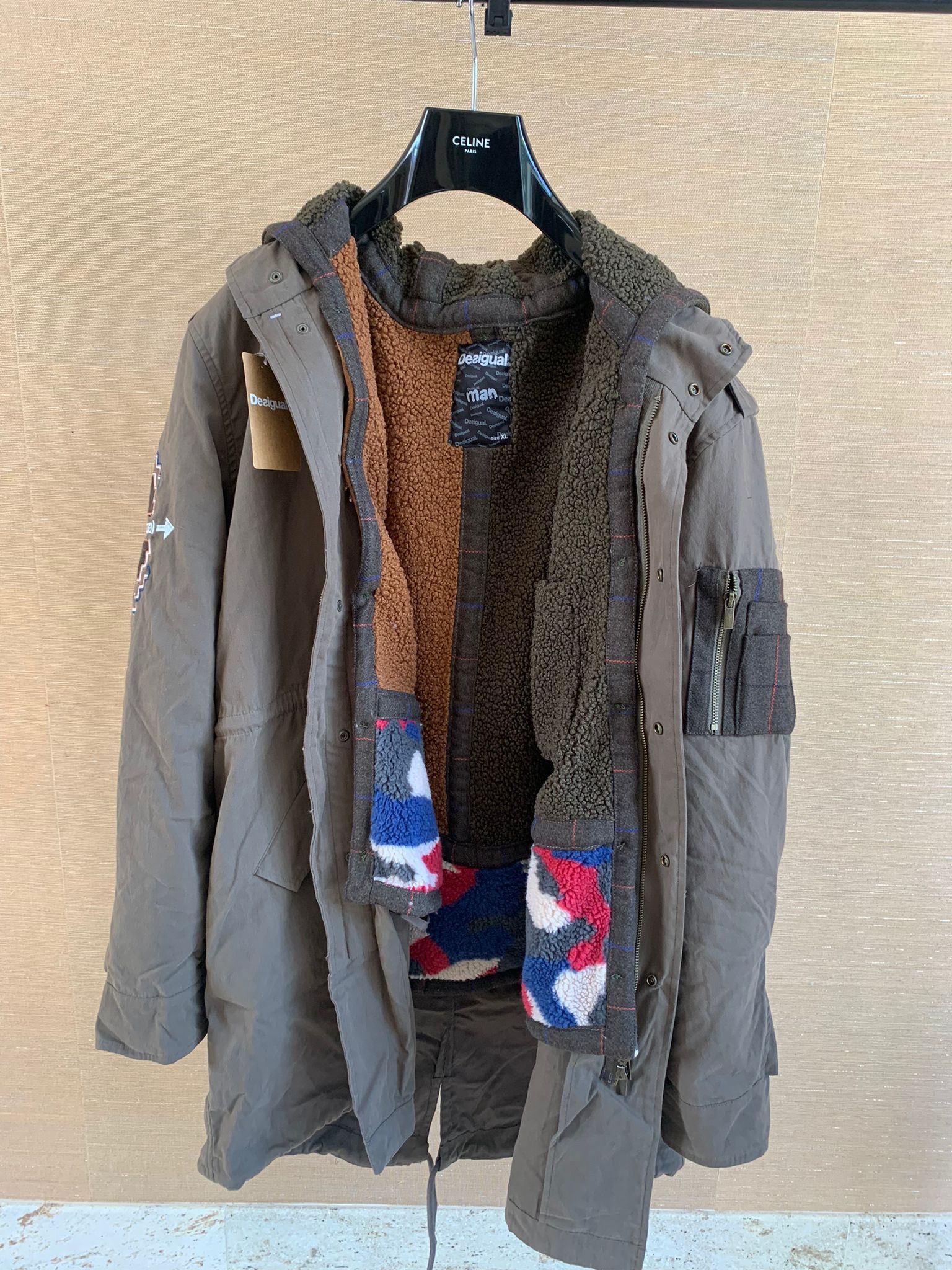 Image of Desigual Parka Jacket In Olive, Men's (Size XL)