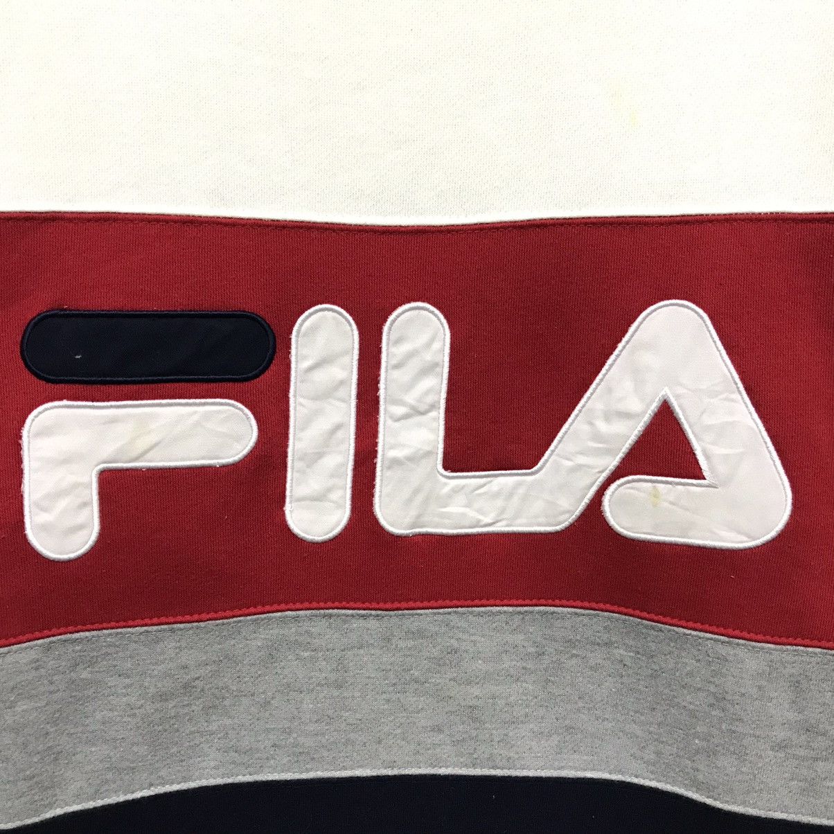 Fila × Vintage Vintage Fila Sweatshirt Fila Side Tape Jumper Fila Pullover Size US M / EU 48-50 / 2 - 4 Thumbnail