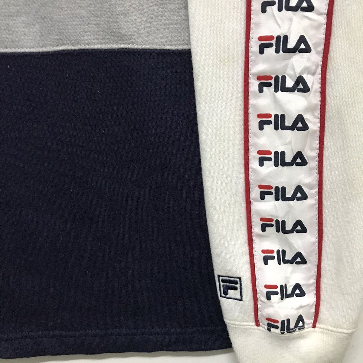 Fila × Vintage Vintage Fila Sweatshirt Fila Side Tape Jumper Fila Pullover Size US M / EU 48-50 / 2 - 5 Thumbnail