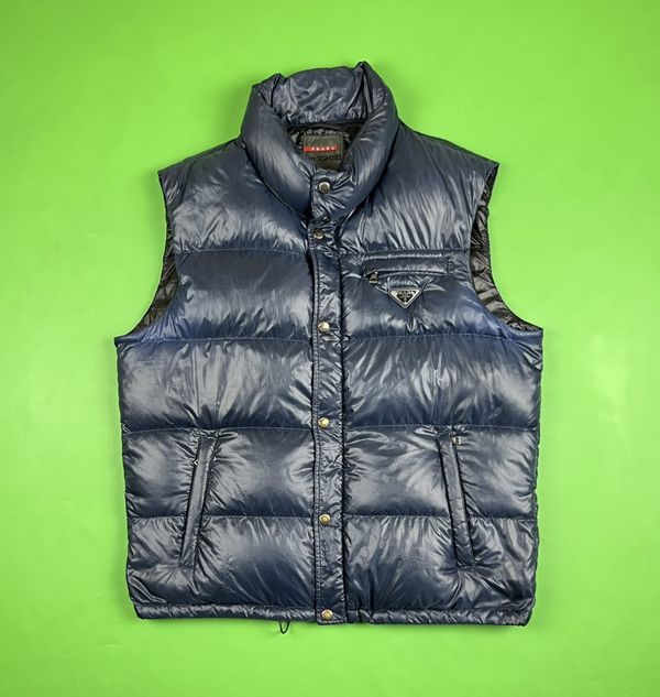 Prada Prada Milano Metal Logo Nylon Down Puffer Vest | Grailed