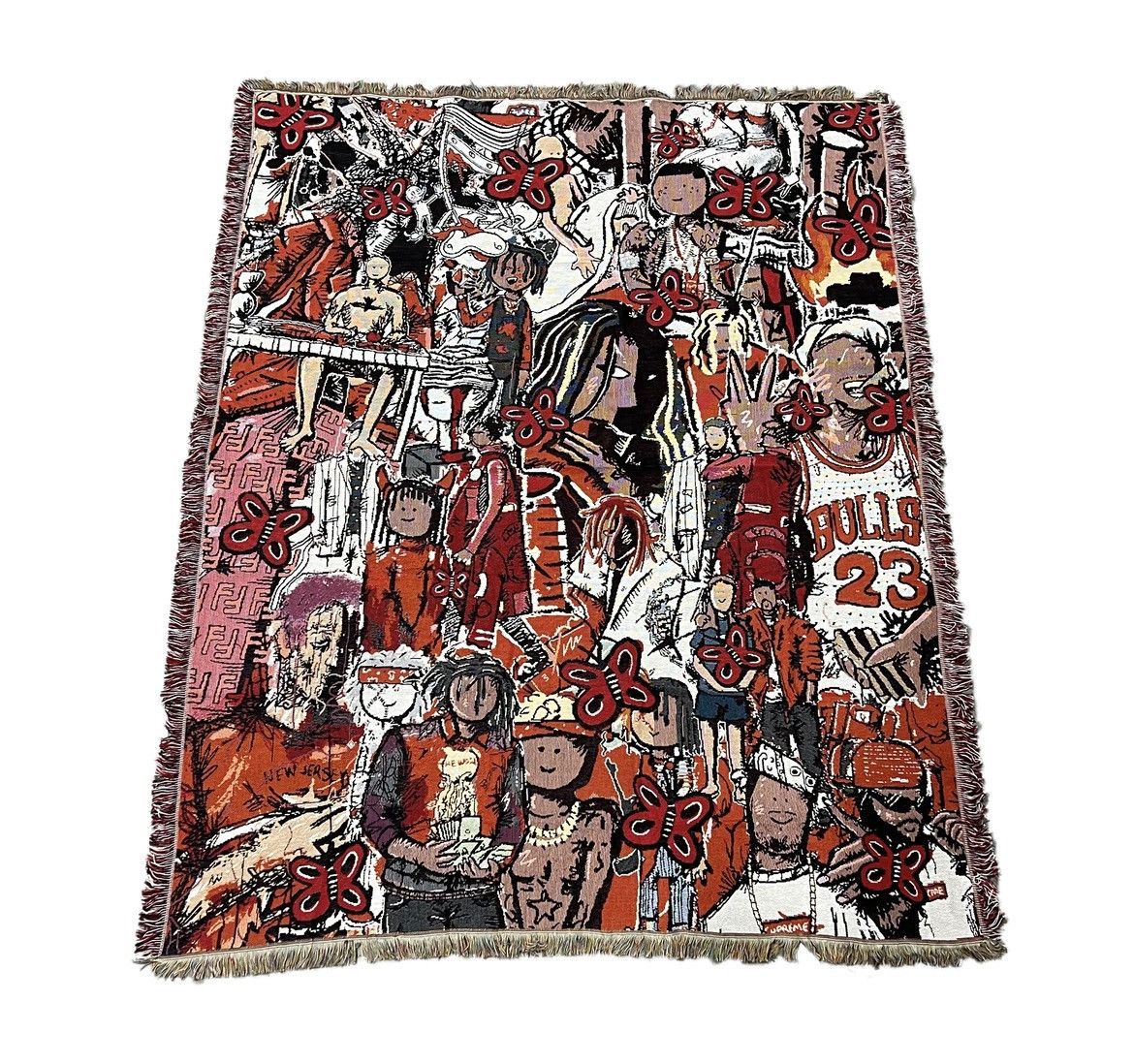 image of Kodone - Red Collage Blanket, Men's
