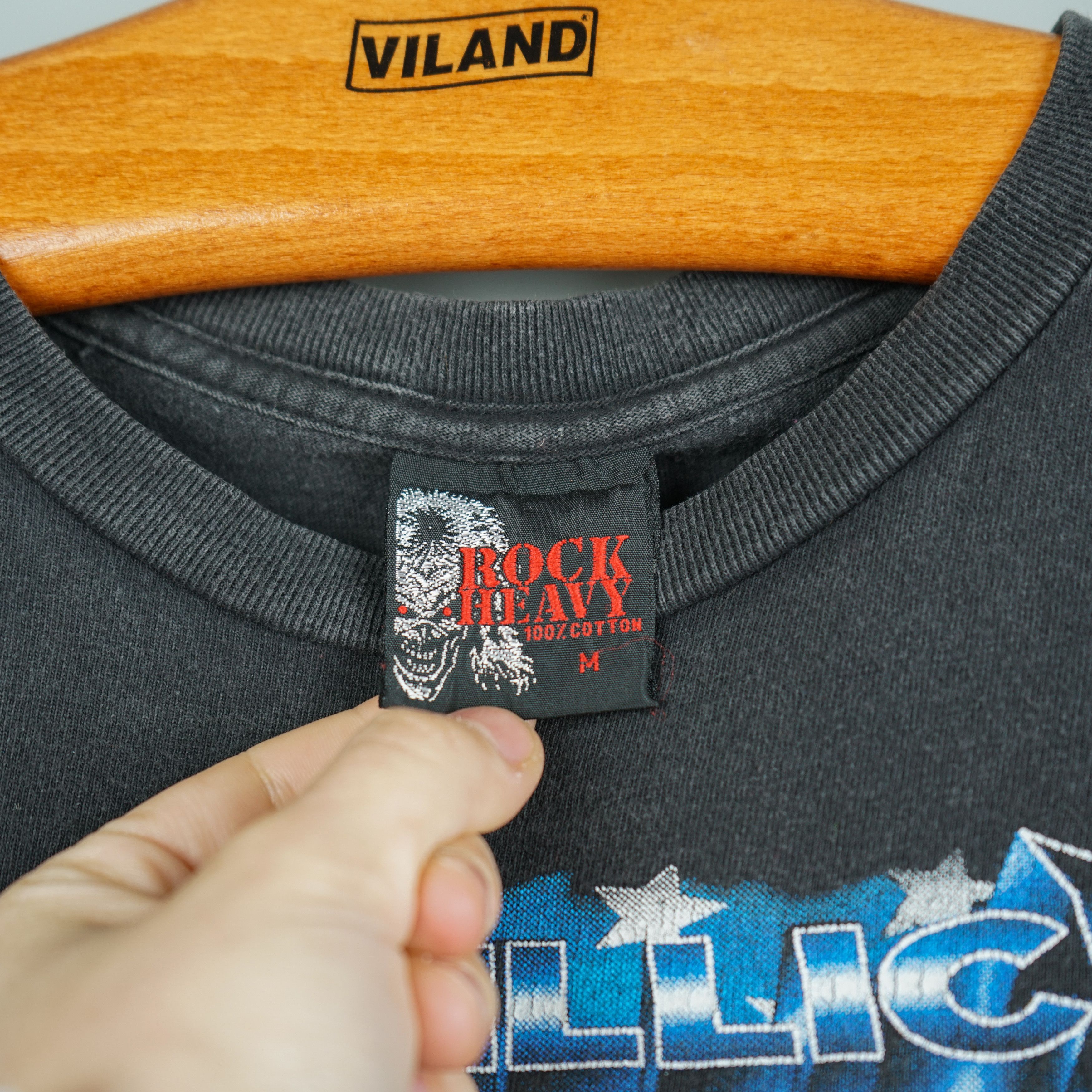 Band Tees × Vintage 1990s Metallica t-shirt American Flag Size US M / EU 48-50 / 2 - 5 Thumbnail