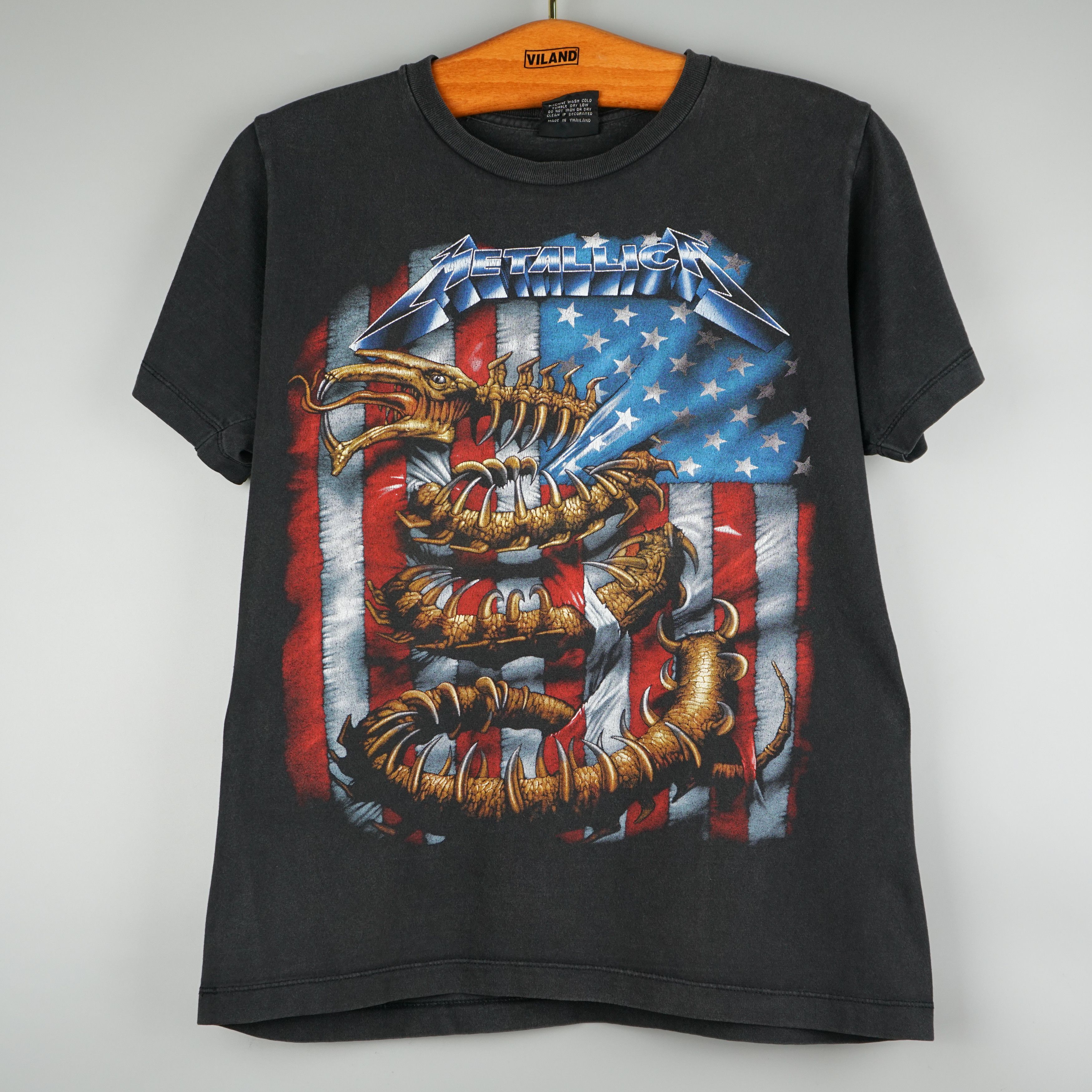 Band Tees × Vintage 1990s Metallica t-shirt American Flag Size US M / EU 48-50 / 2 - 1 Thumbnail