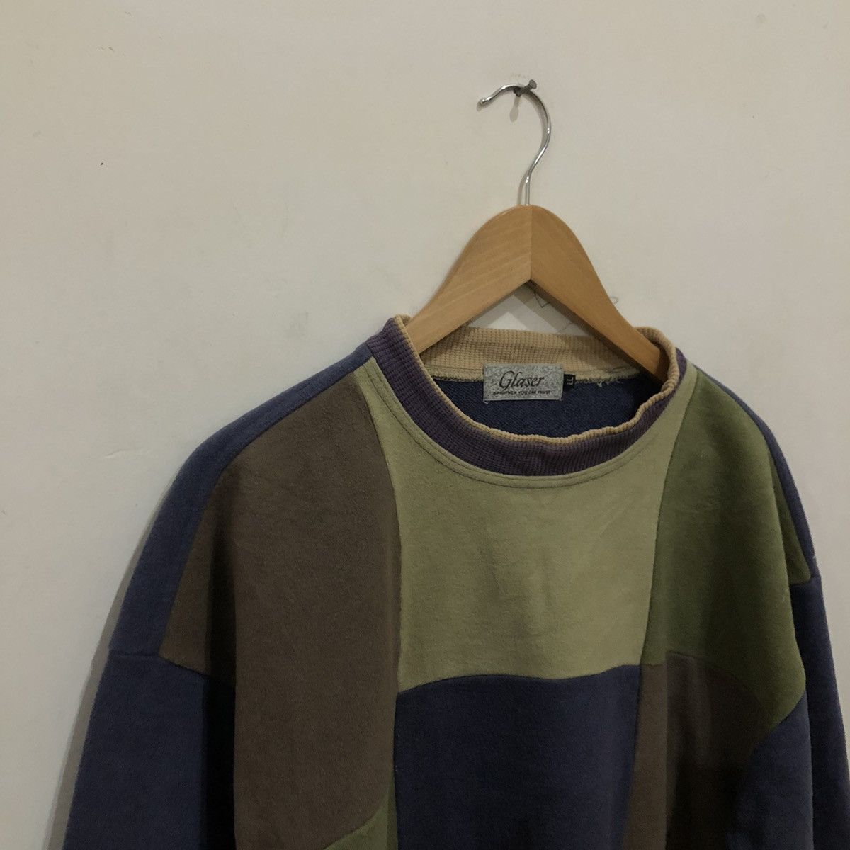 Japanese Brand Glaser Sweatshirt Patchwork Design Multi Colour Size US L / EU 52-54 / 3 - 3 Thumbnail