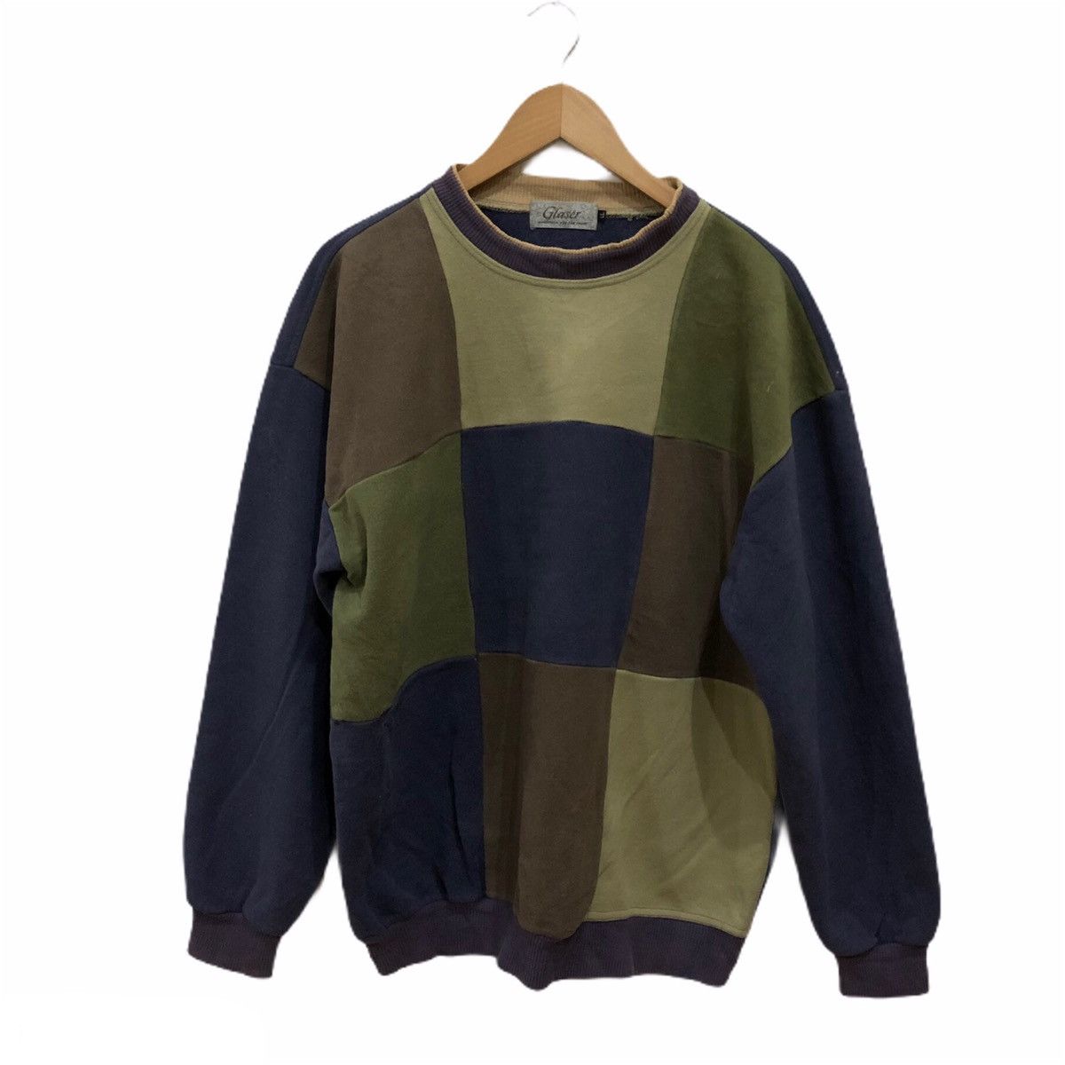 Japanese Brand Glaser Sweatshirt Patchwork Design Multi Colour Size US L / EU 52-54 / 3 - 1 Thumbnail