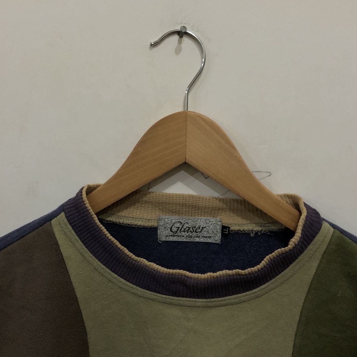 Japanese Brand Glaser Sweatshirt Patchwork Design Multi Colour Size US L / EU 52-54 / 3 - 5 Thumbnail