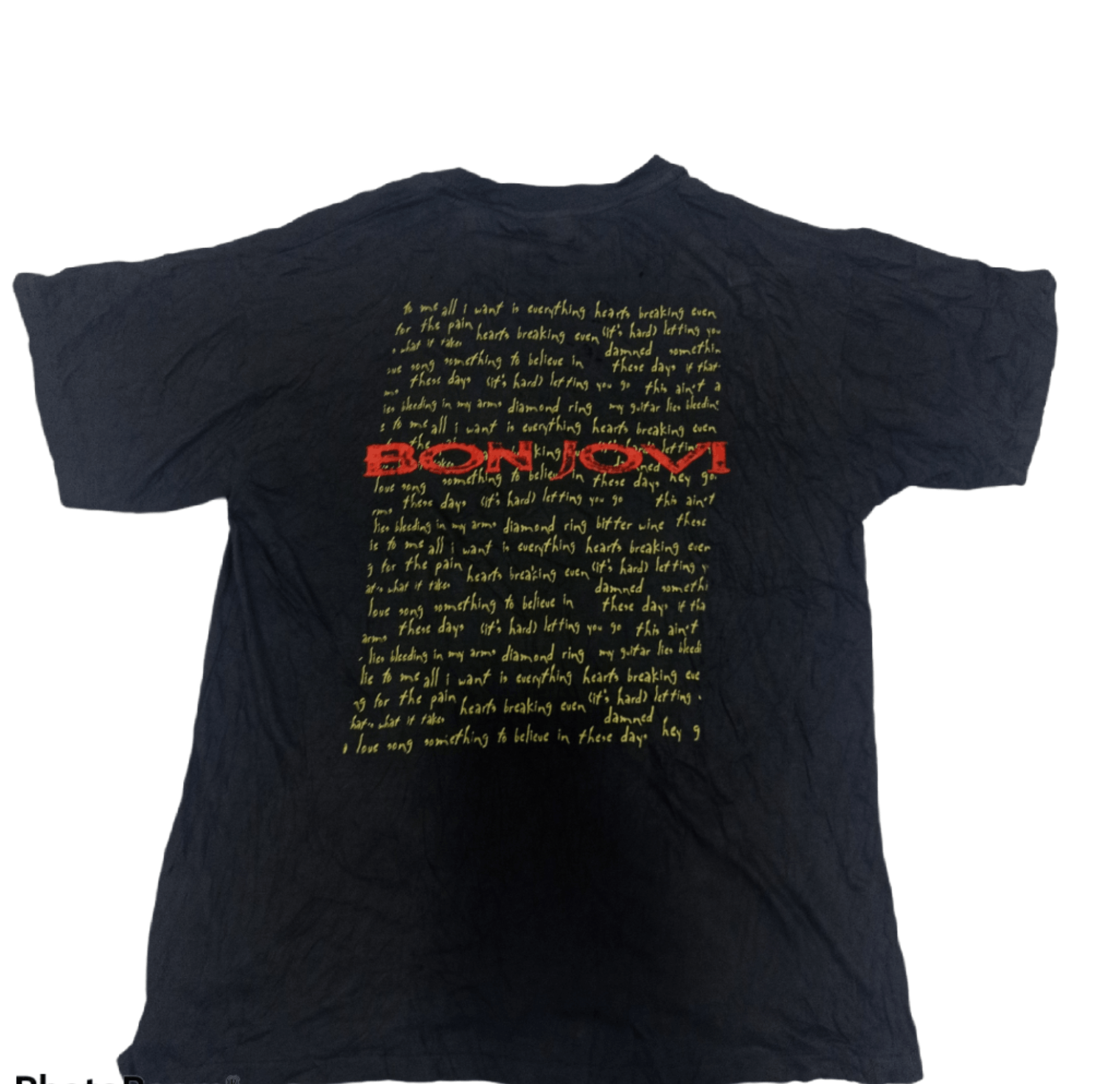 Band Tees × Bon Jovi × Vintage VINTAGE 90s FADED THRASHED BONJOVI JAPAN TOUR Size US M / EU 48-50 / 2 - 4 Thumbnail