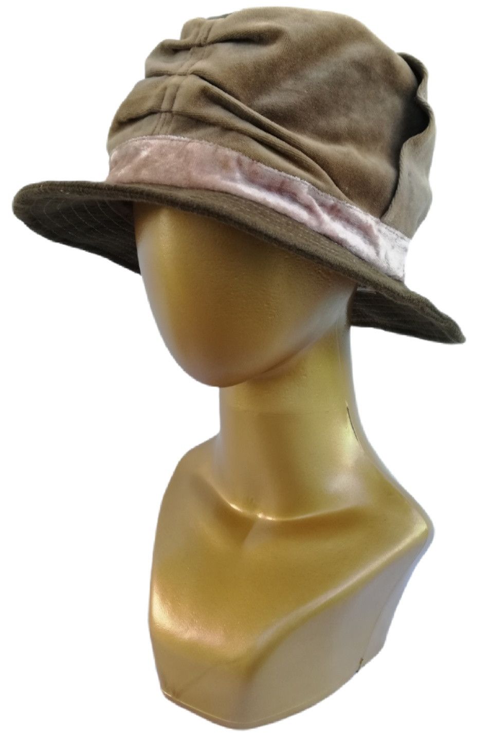 image of Ca4La Design Freedom Journey Velvet And Denim Bucket Hat in Brown, Men's