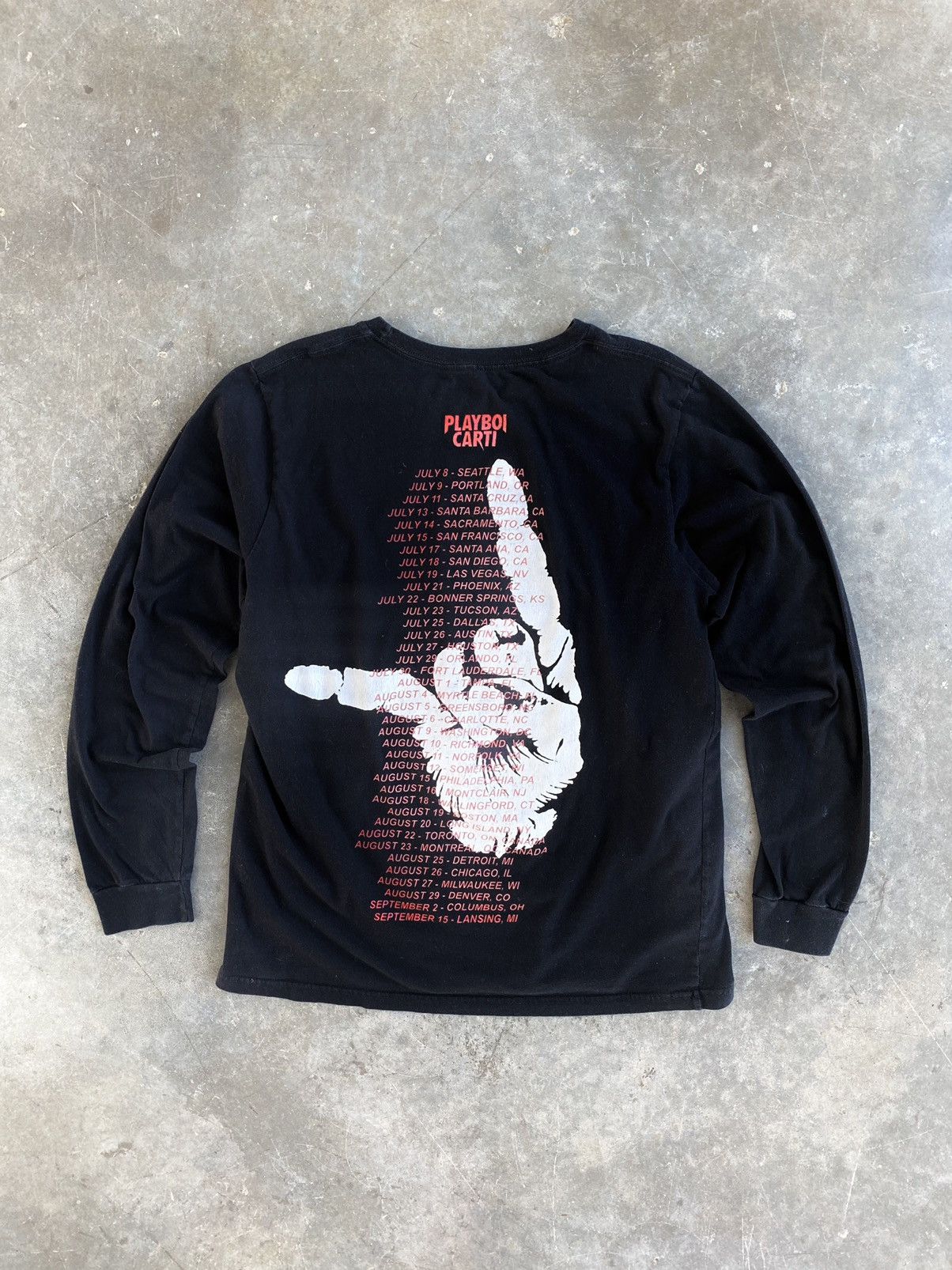Playboi Carti RARE Playboi Carti “ Jason “ Long Sleeve Tee Black Large 🧊 Size US L / EU 52-54 / 3 - 3 Thumbnail