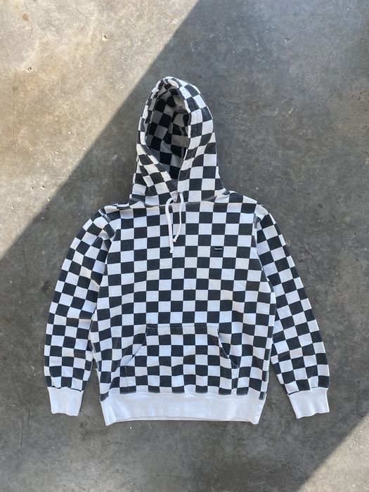 Supreme Supreme Checkered Mini Box Logo Hoodie Black White Medium