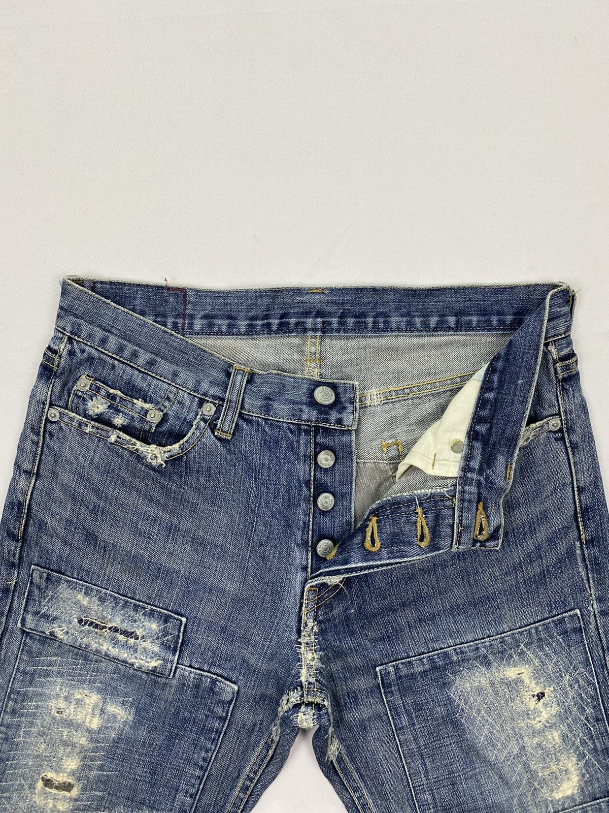 Hysteric Glamour Hysteric Glamour Distressed Patchwork Denim Size US 30 / EU 46 - 9 Thumbnail