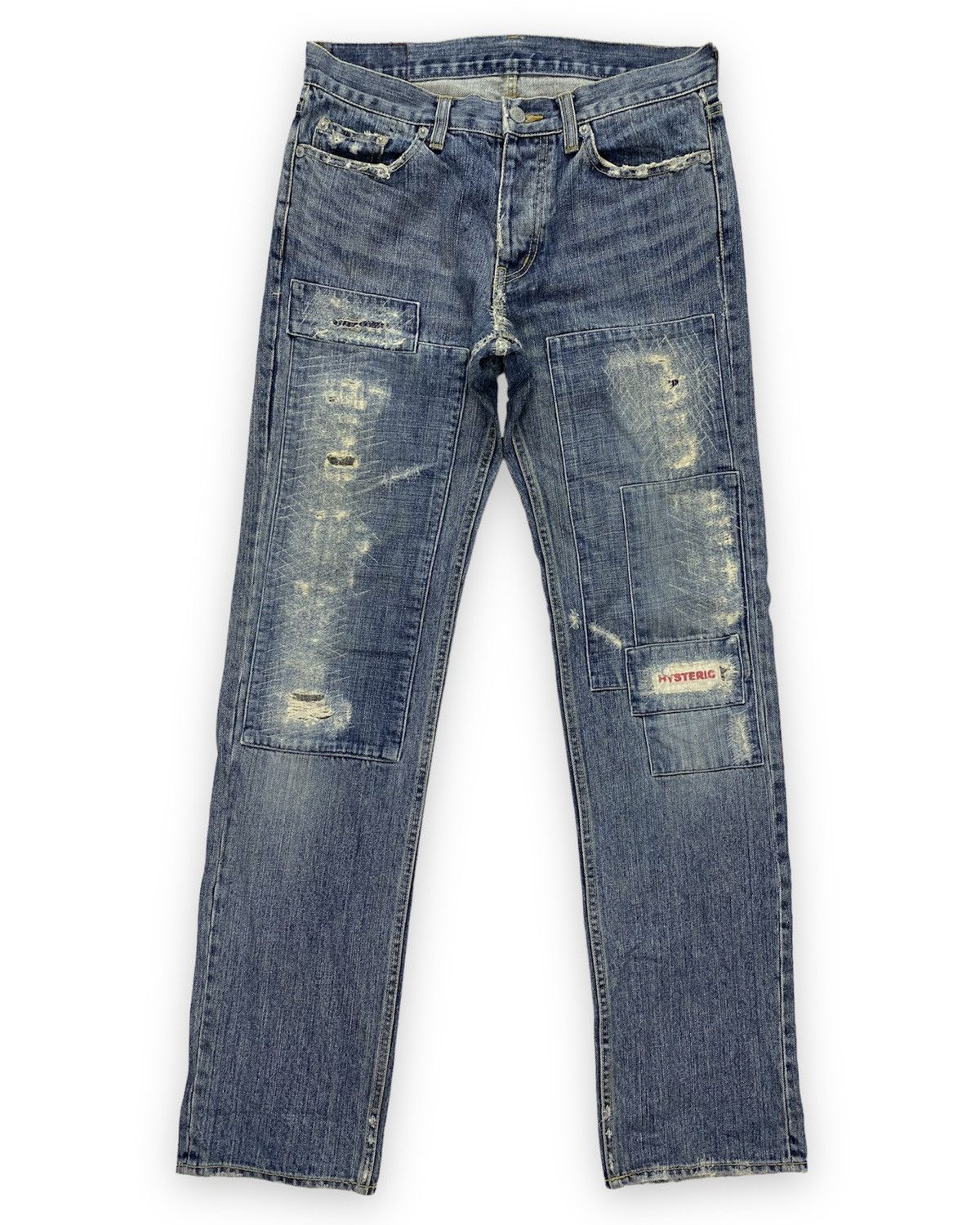 Hysteric Glamour Hysteric Glamour Distressed Patchwork Denim Size US 30 / EU 46 - 1 Thumbnail