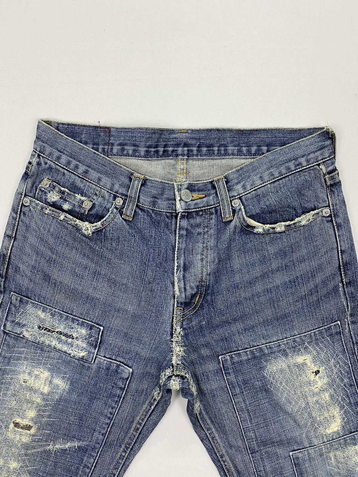 Hysteric Glamour Hysteric Glamour Distressed Patchwork Denim Size US 30 / EU 46 - 7 Thumbnail