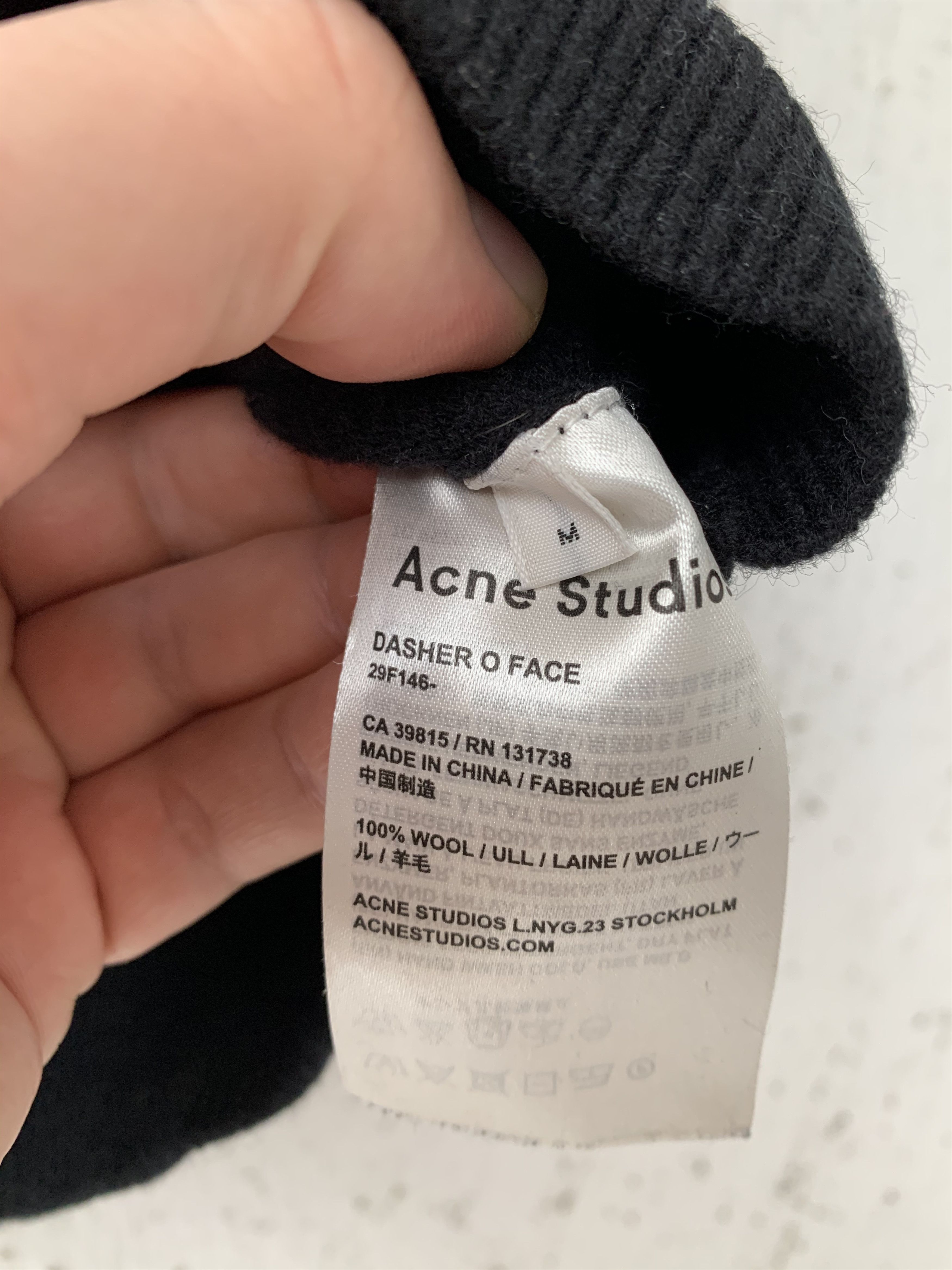Acne Studios 'dasher' face patch wool sweater Size US S / EU 44-46 / 1 - 4 Thumbnail