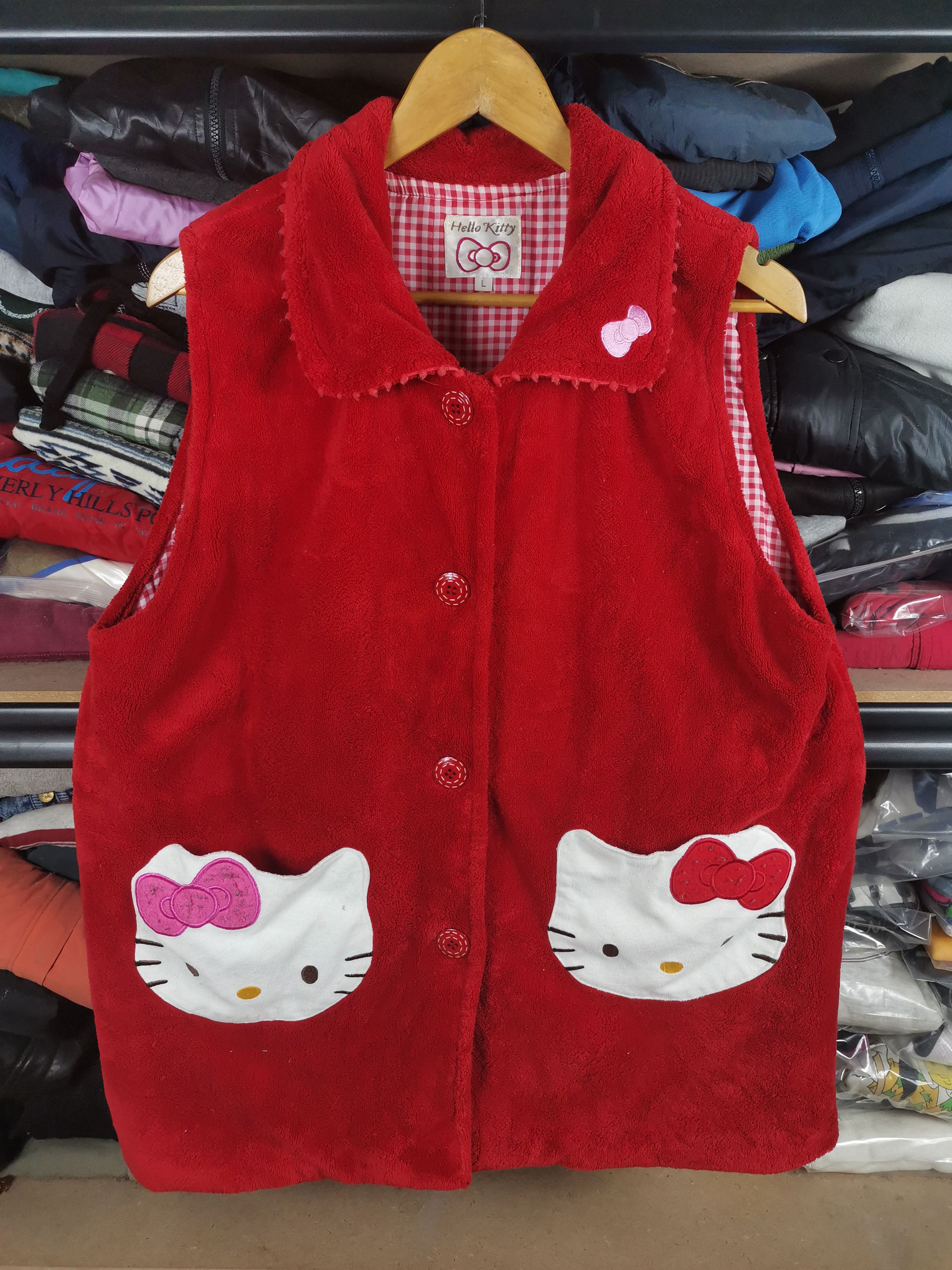 Japanese Brand Vintage 90s Hello Kitty Fleece Vest Size US L / EU 52-54 / 3 - 1 Thumbnail