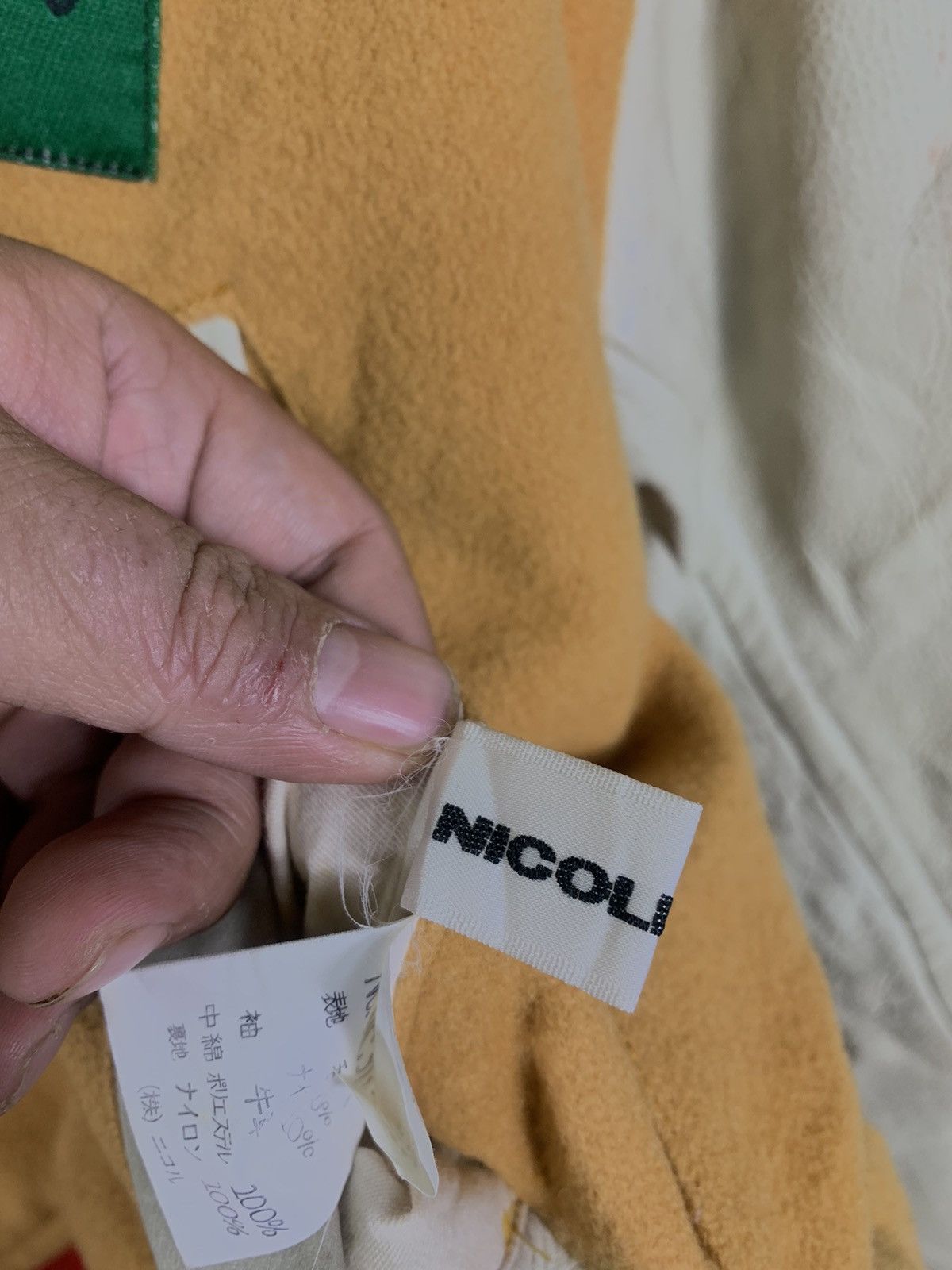 Japanese Brand Vintage Nicole Club Mohair Sleeve Leather Varsity Jacket Size US M / EU 48-50 / 2 - 11 Thumbnail