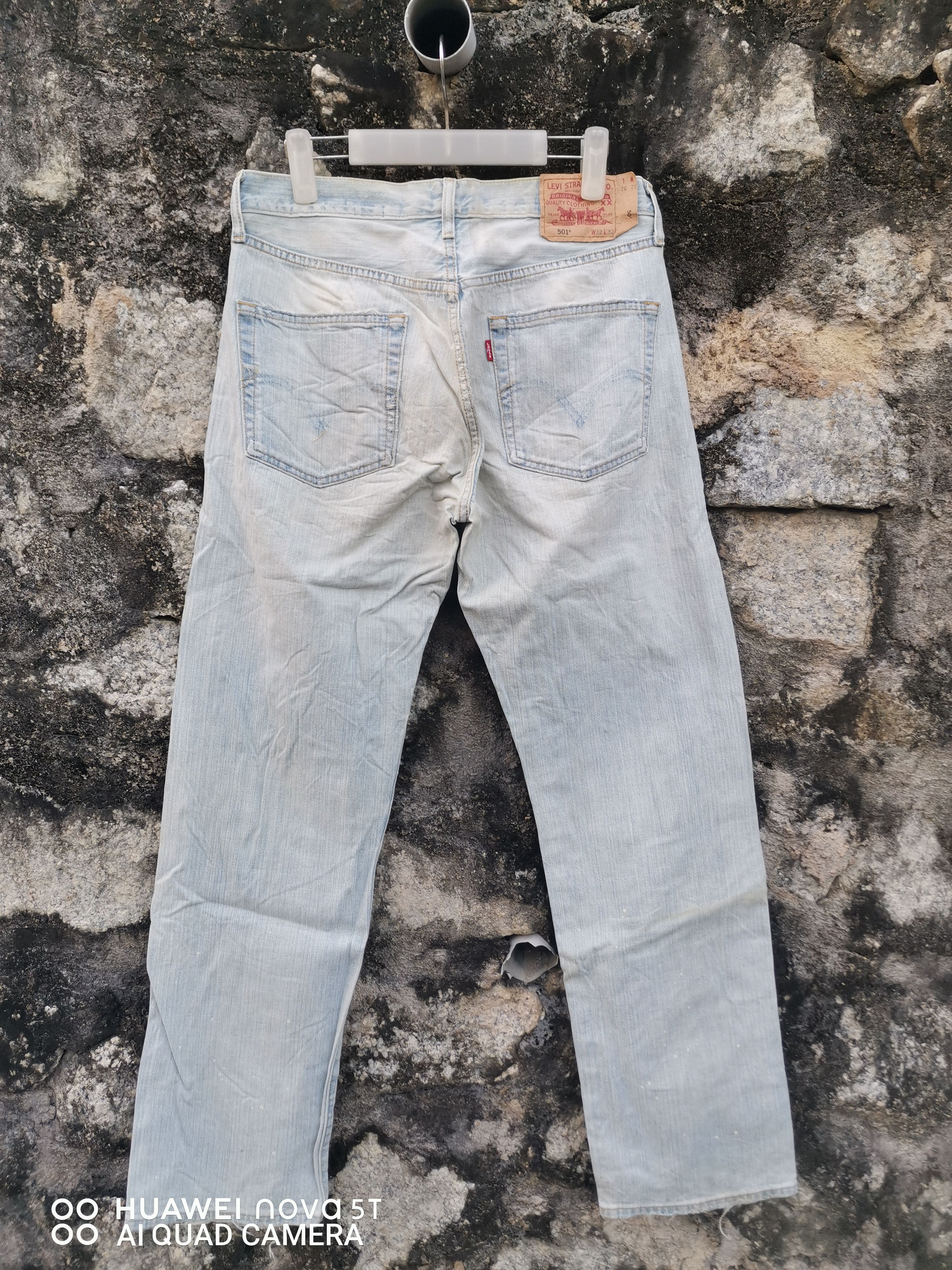 Levi's Vintage 90s Levi's 501 Straight Leg Light Wash Jeans Size US 33 - 1 Thumbnail