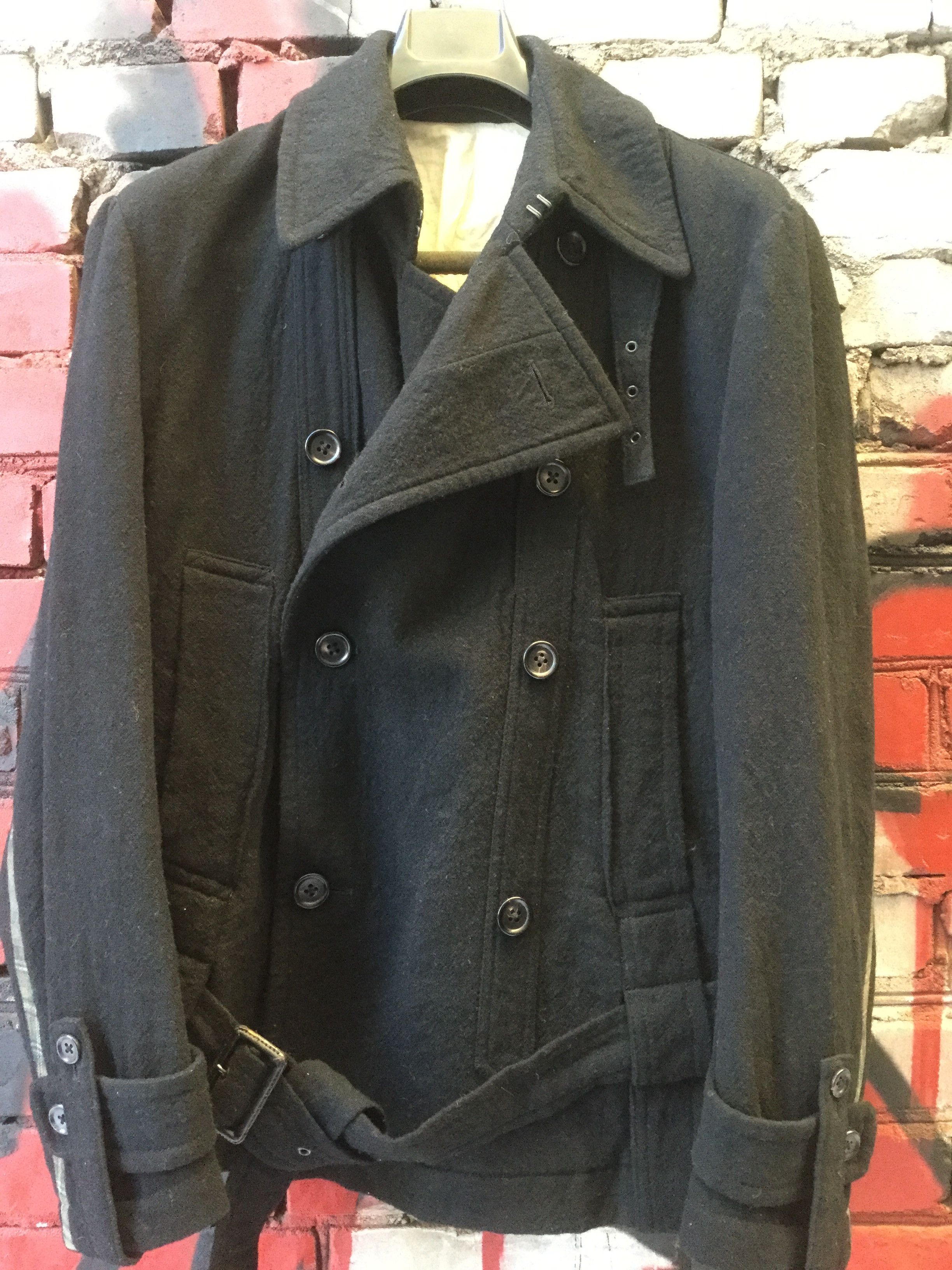 Yohji Yamamoto NEW ARCHIVE Y's asymmetric double breasted belted jacket Size US M / EU 48-50 / 2 - 5 Thumbnail
